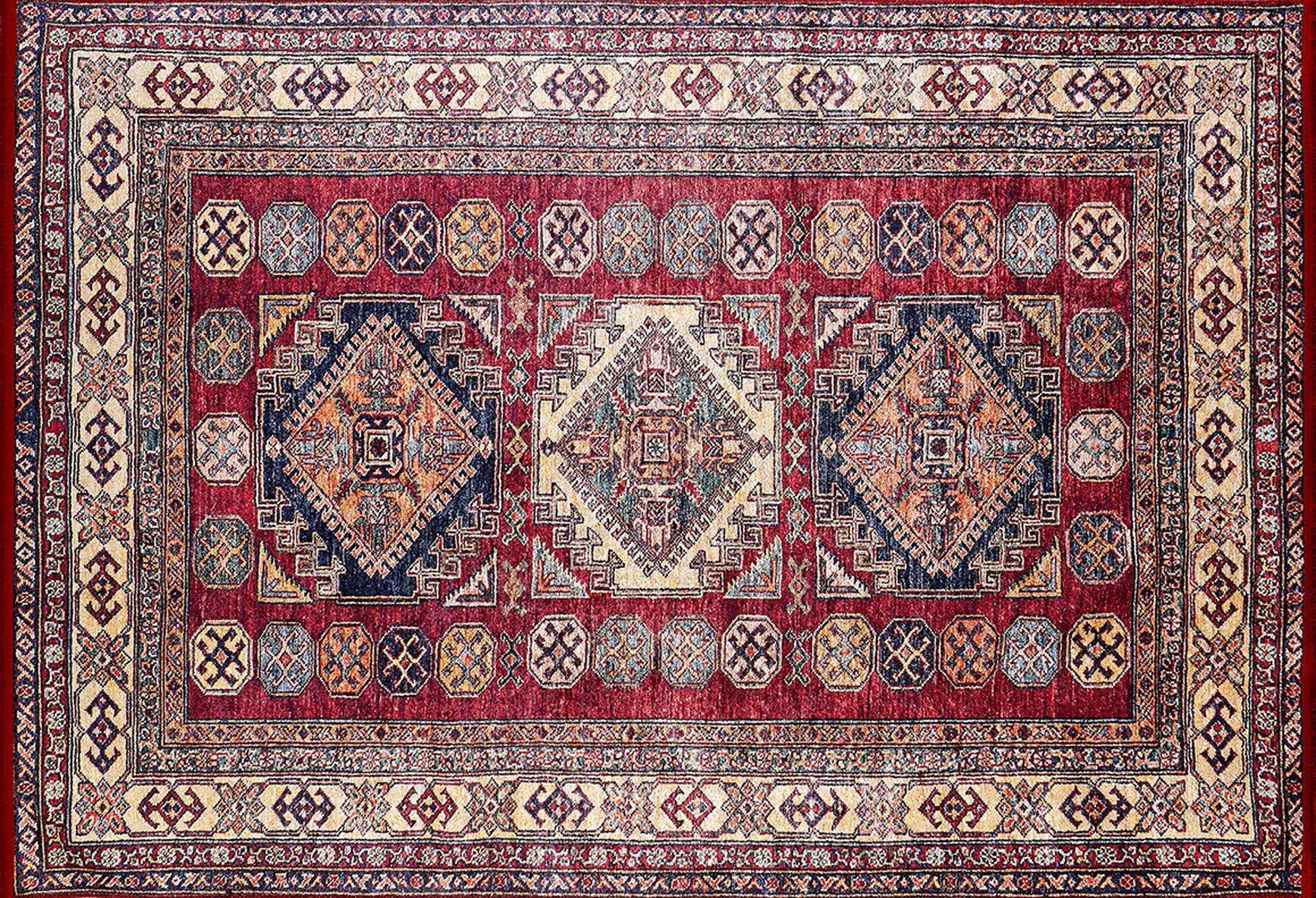 Bordo Klasik Desenli Oryantal Halı - Pera Halı