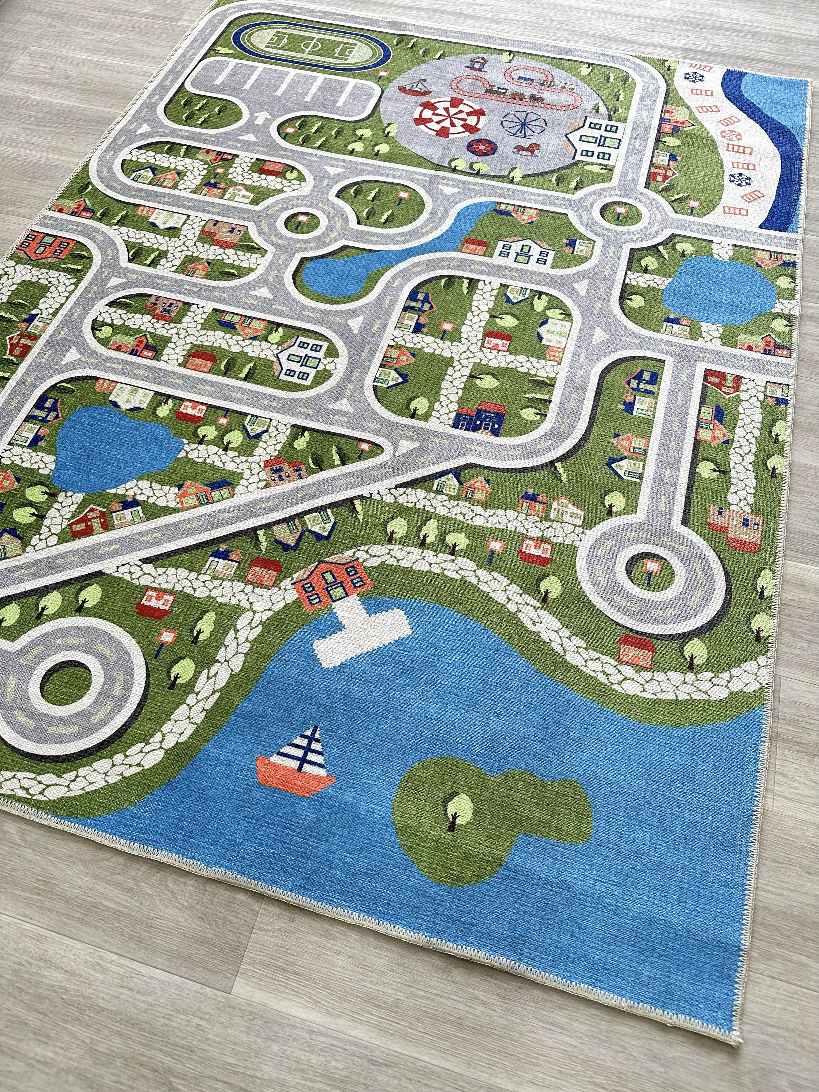 Kinderteppich mit Verkehrsmotiv