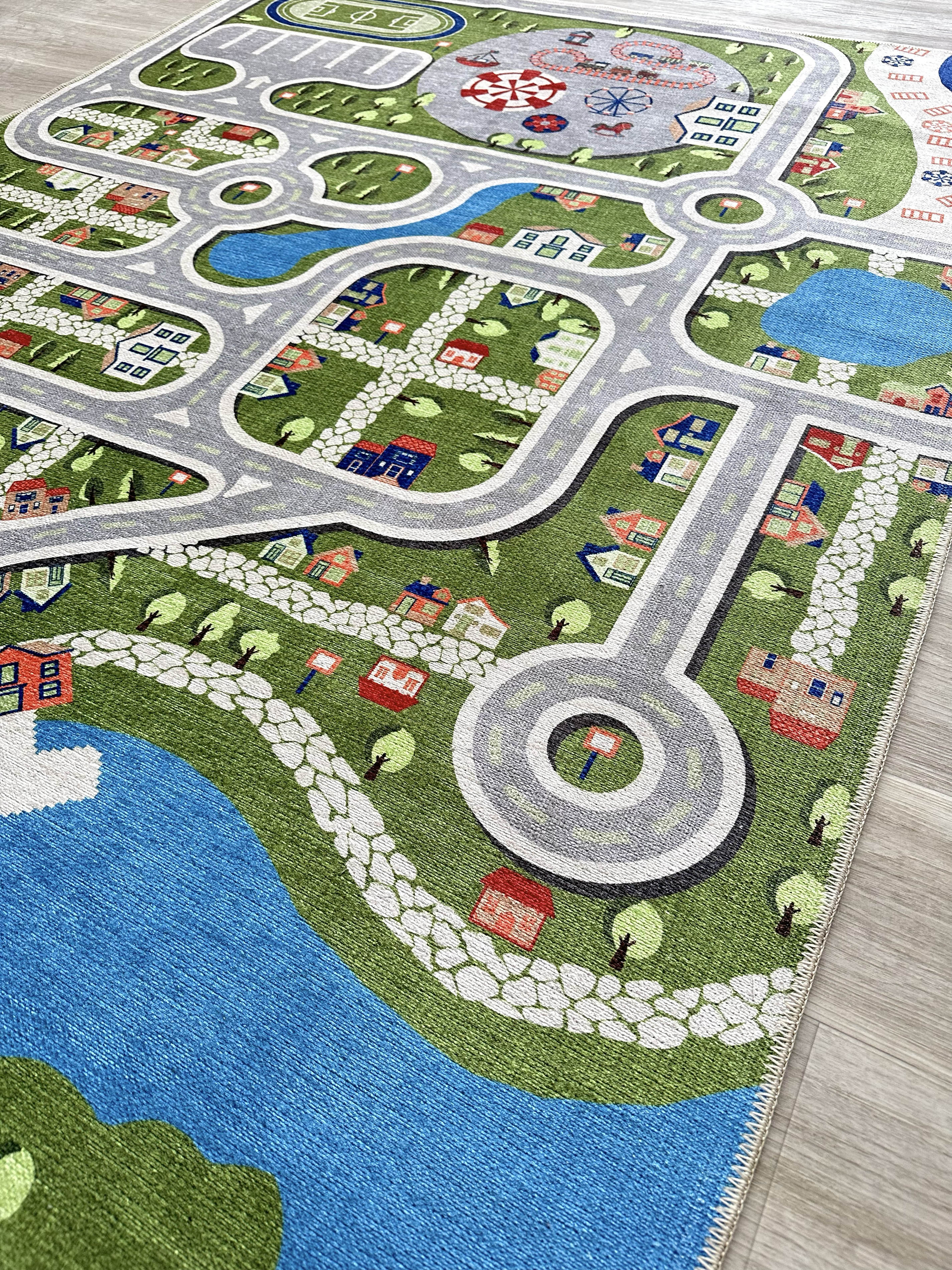Kinderteppich mit Verkehrsmotiv