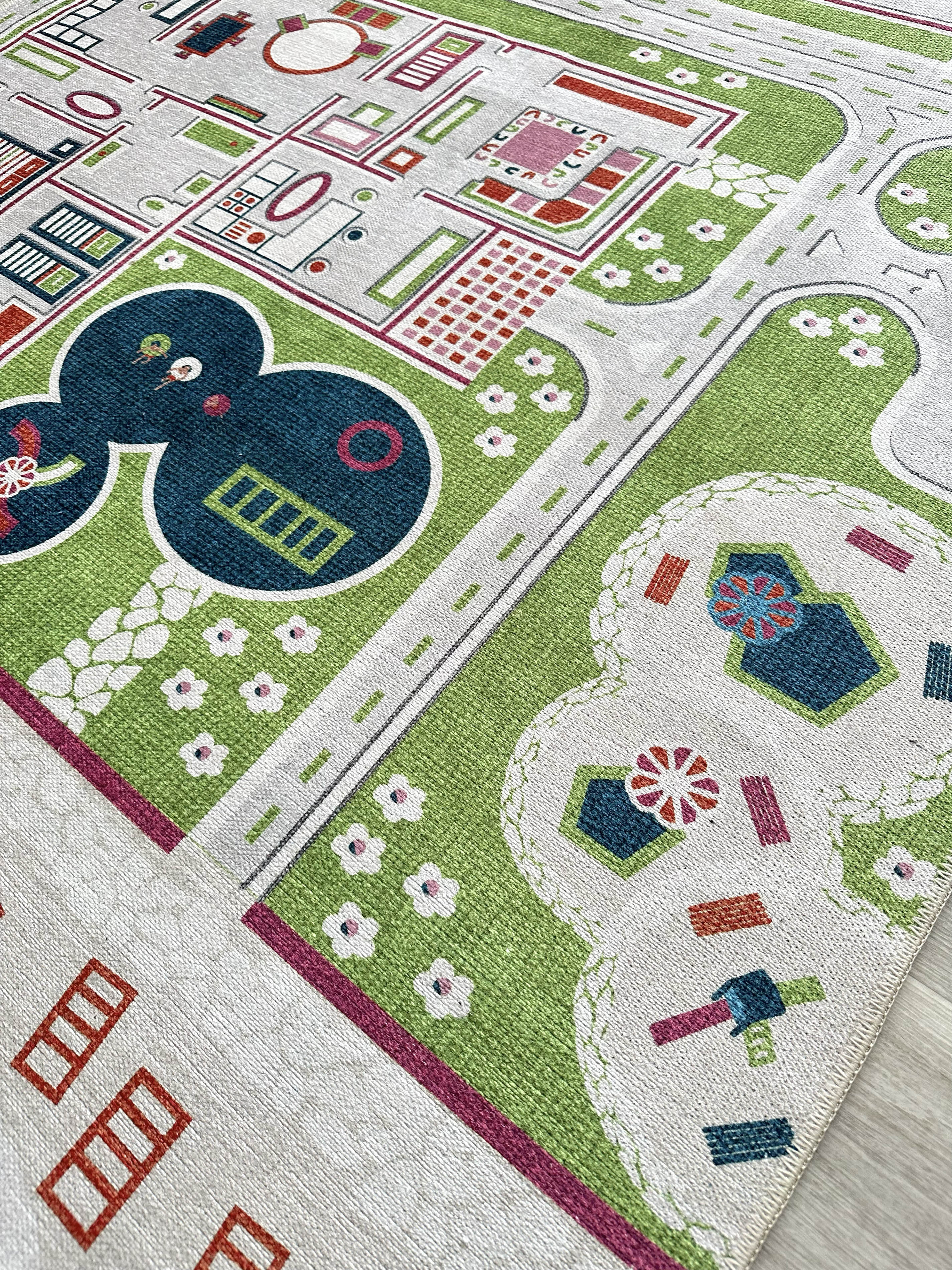 Kinderteppich mit Verkehrsmotiv