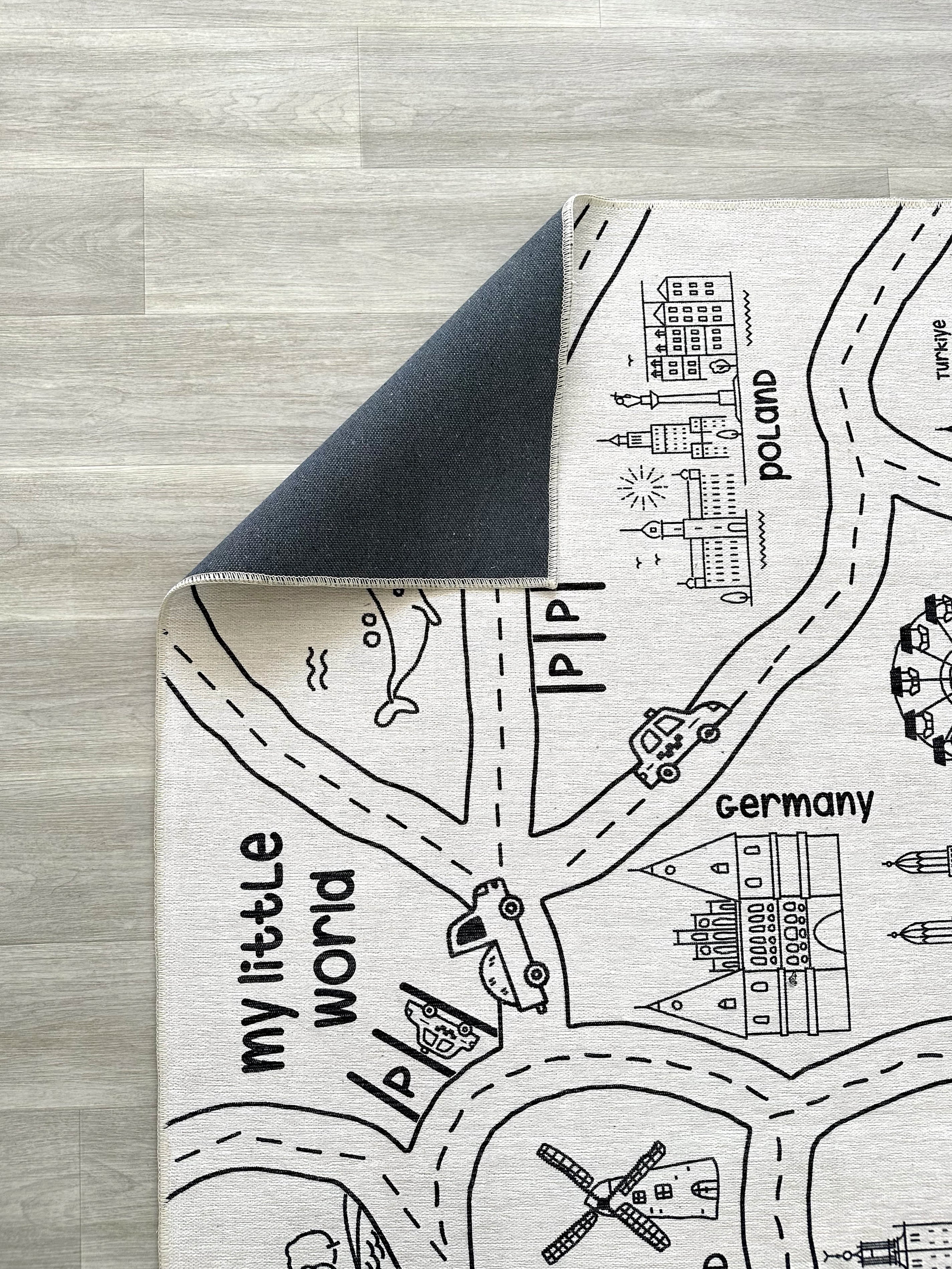 Kinderteppich mit Verkehrsmotiv
