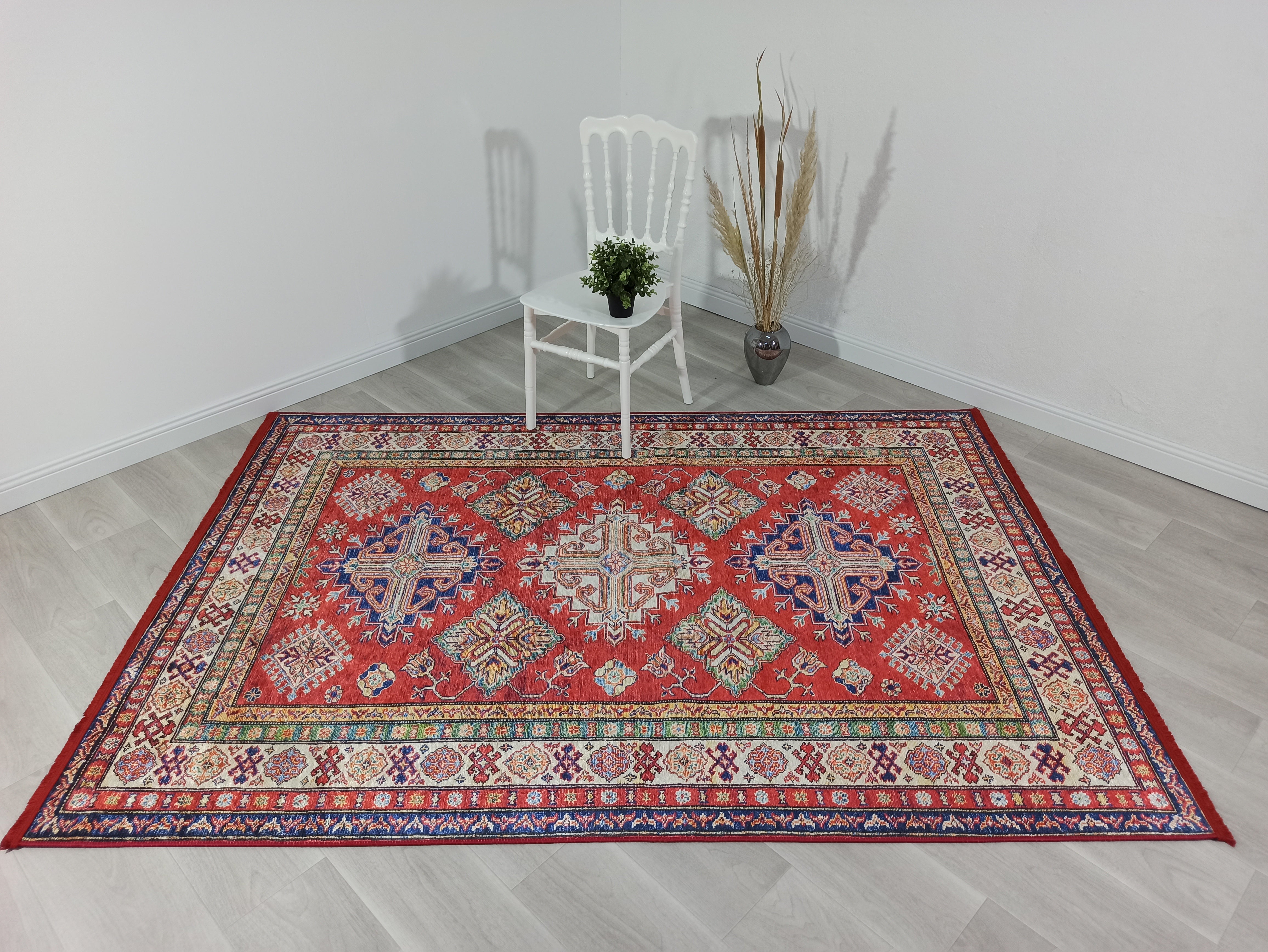 Kırmızı Bej Anadolu Kilim Halı