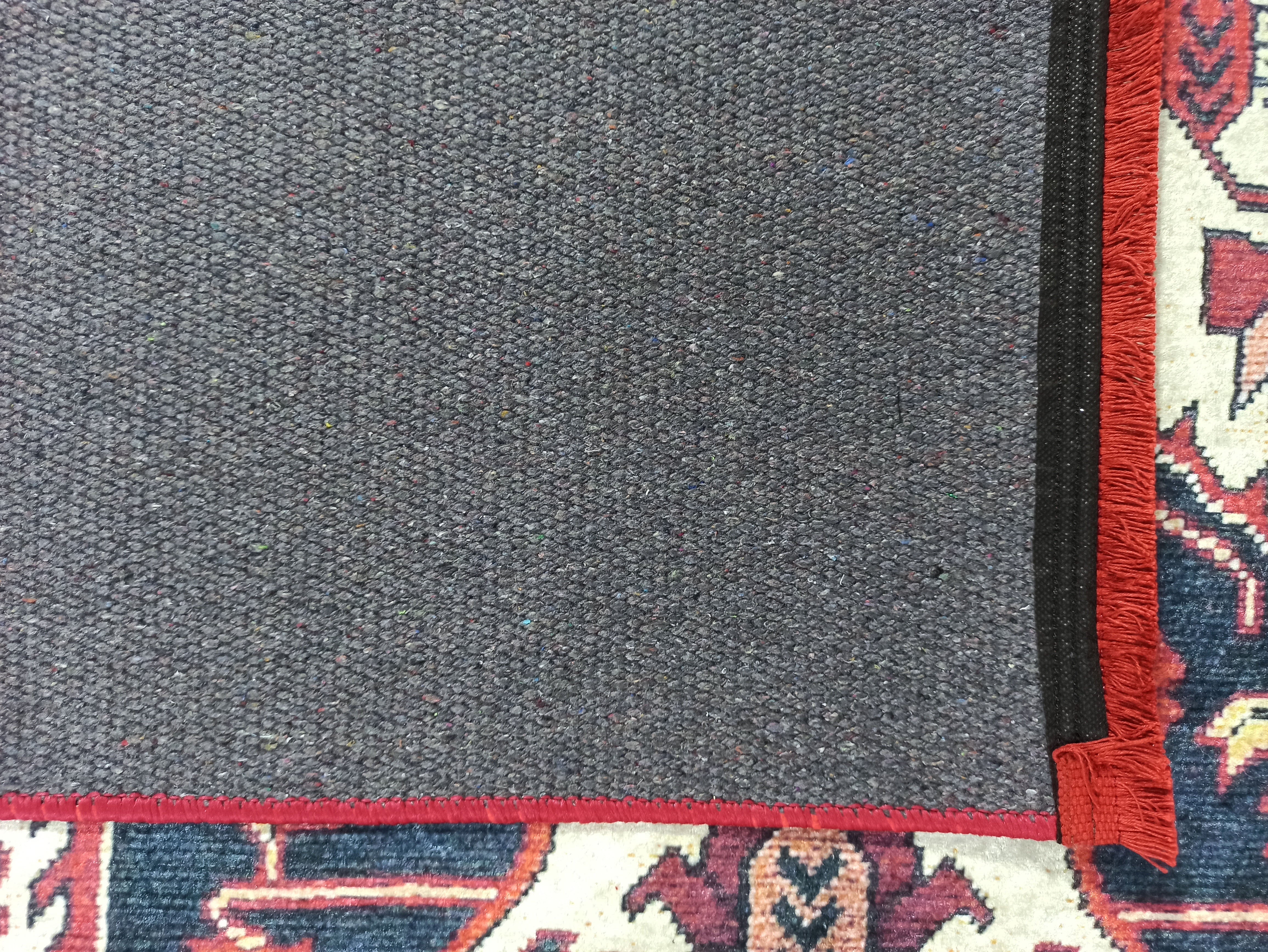 Red Beige Geometric Patterned Anatolian Kilim Carpet