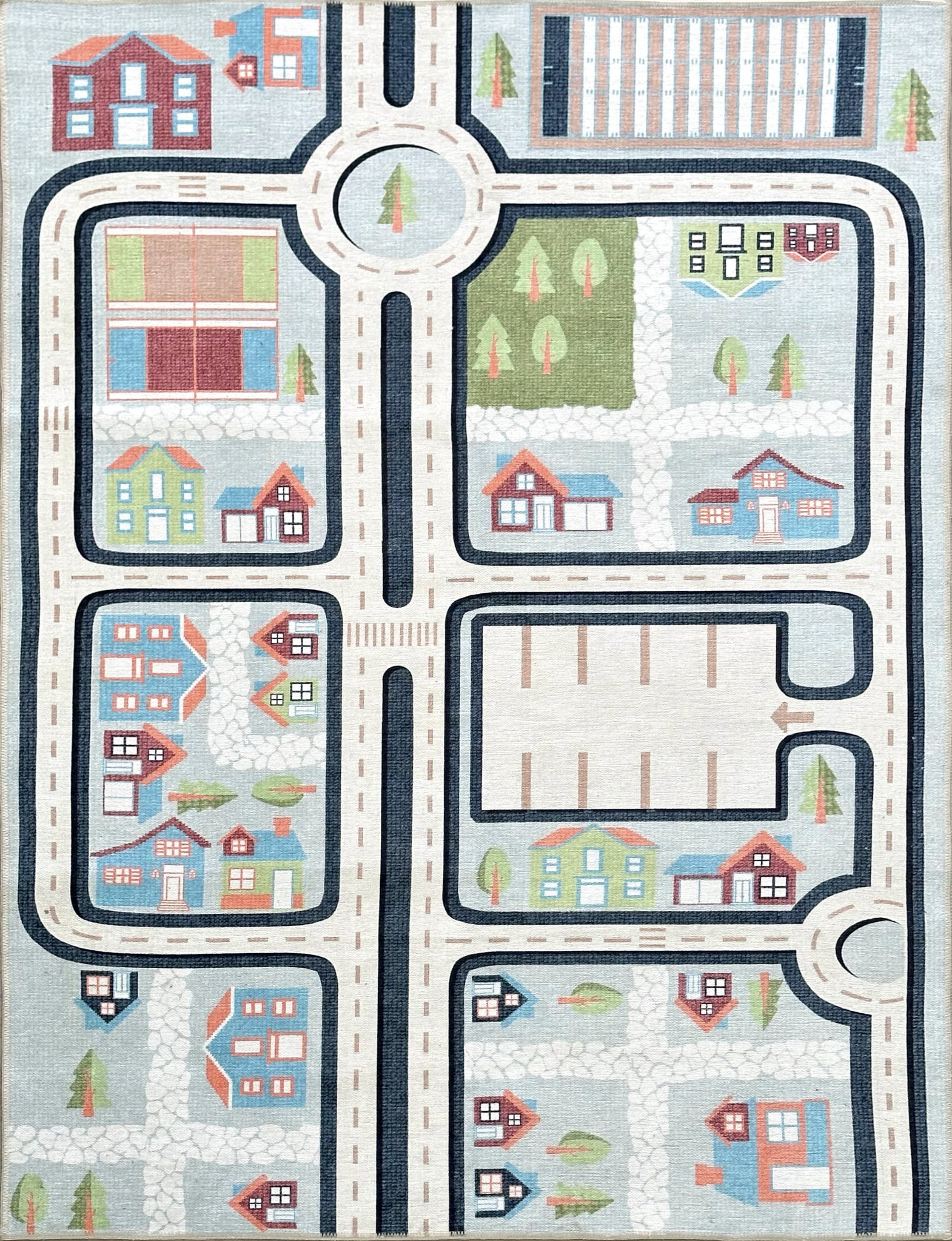 Kinderteppich mit Verkehrsmotiv
