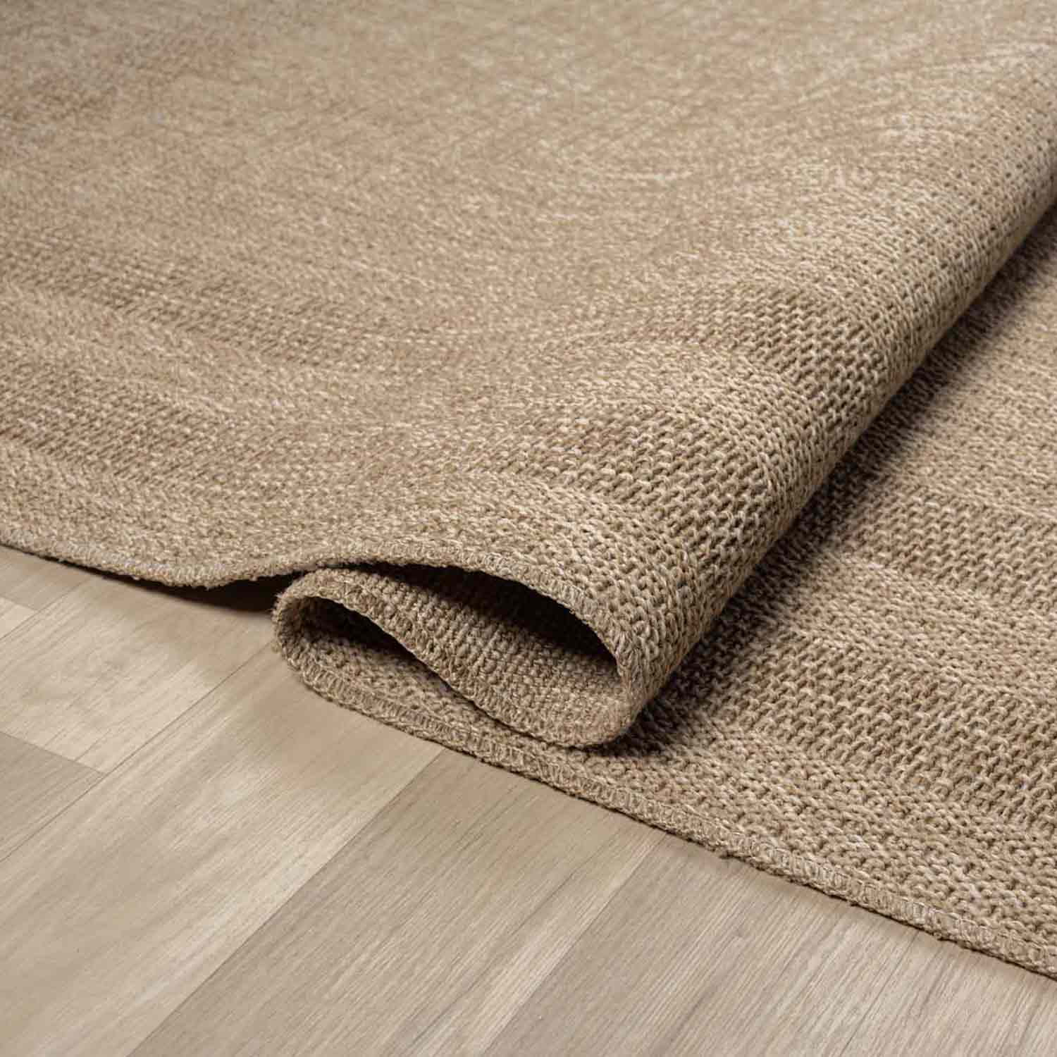 Bej Dikdörtgen Desenli Modern Halı