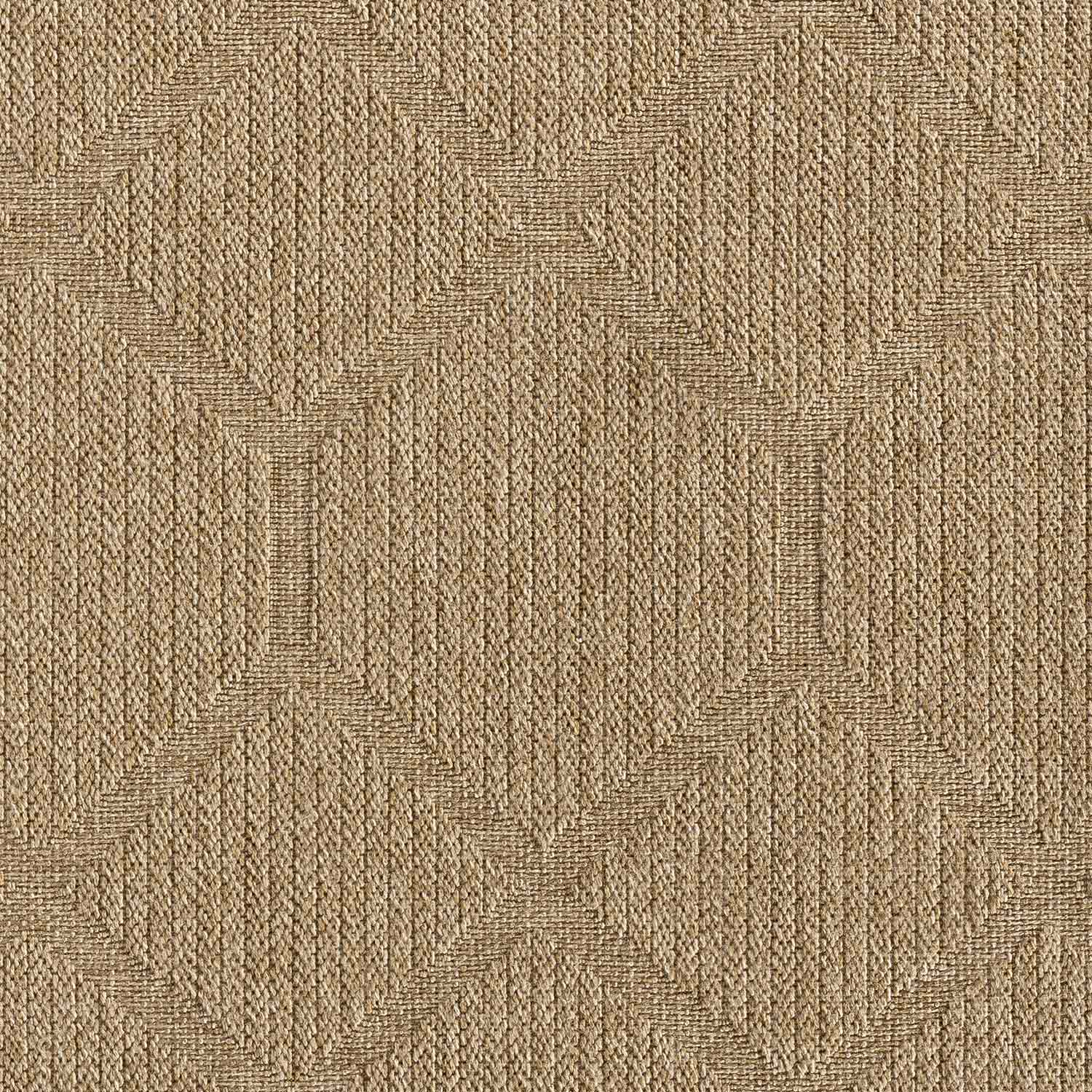 Bej Altıgen Modern Jüt Görünümlü Halı