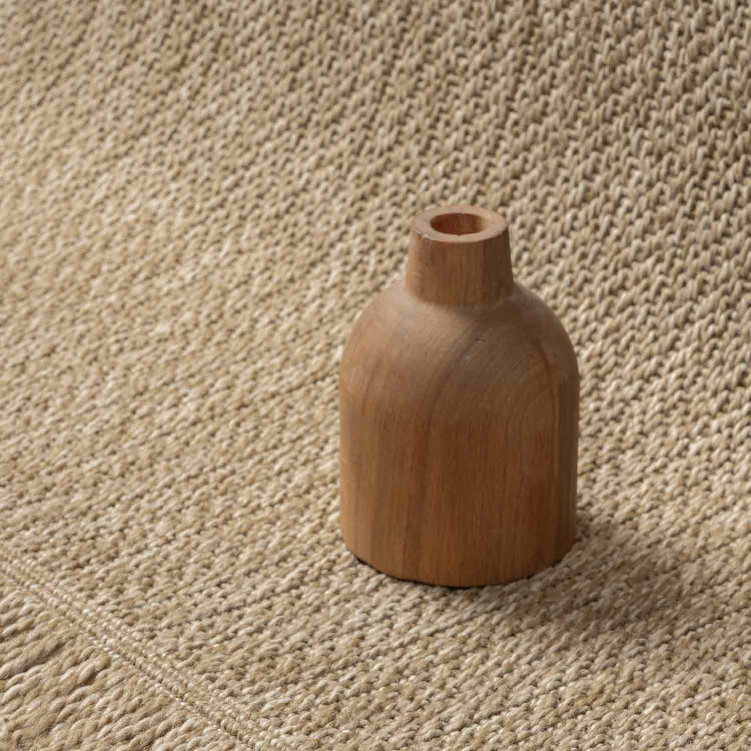 Bej Kahve Hasır Dokulu Modern Saçaklı Halı