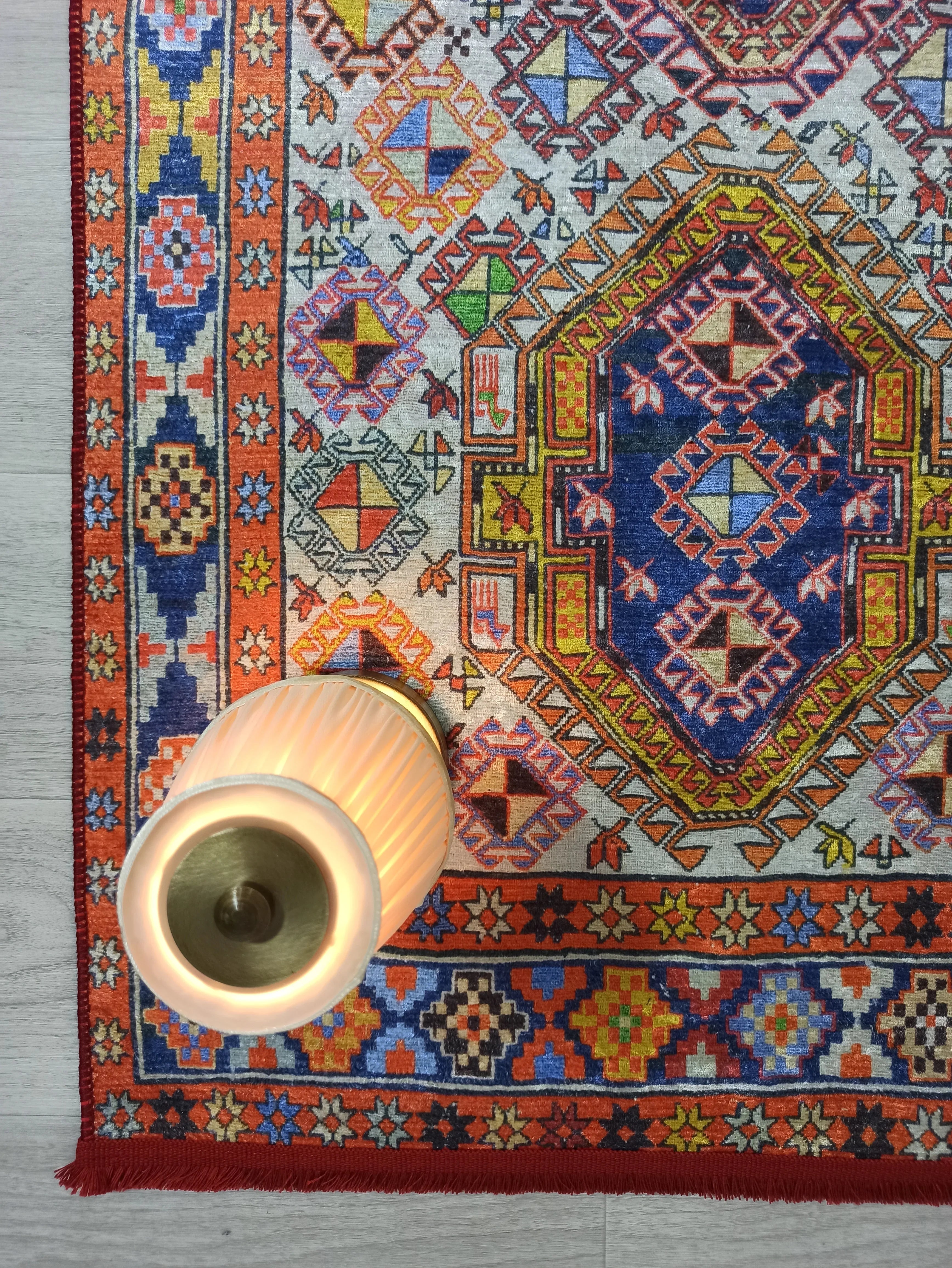 İran Doğal Bej Renkli Vintage Halı-Pera Halı