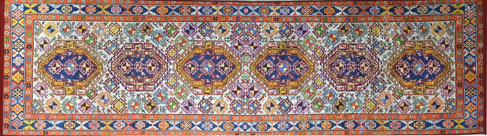 İran Doğal Bej Renkli Vintage Halı-Pera Halı