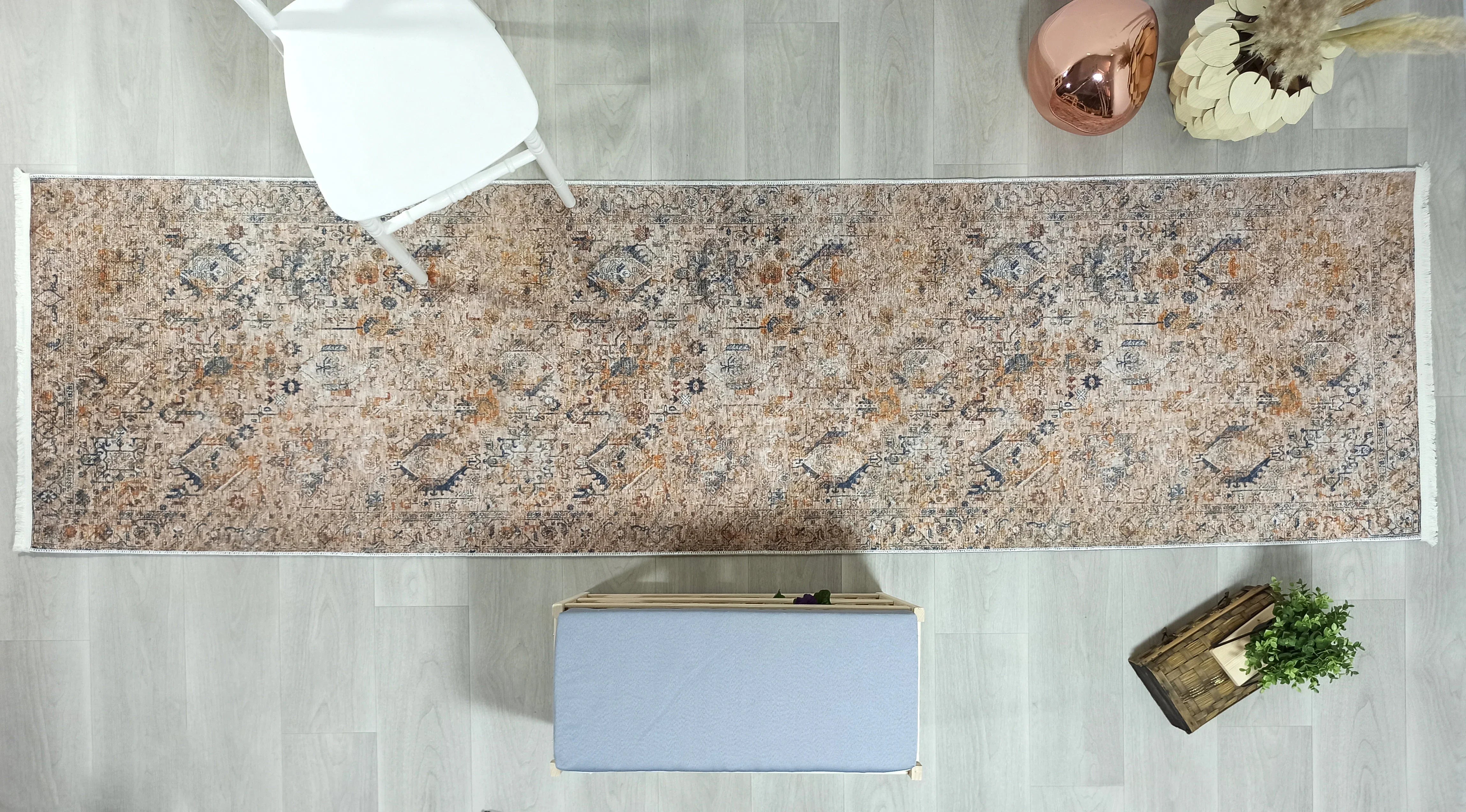 İran Kahverengi Bej Vintage Halı-Pera Halı