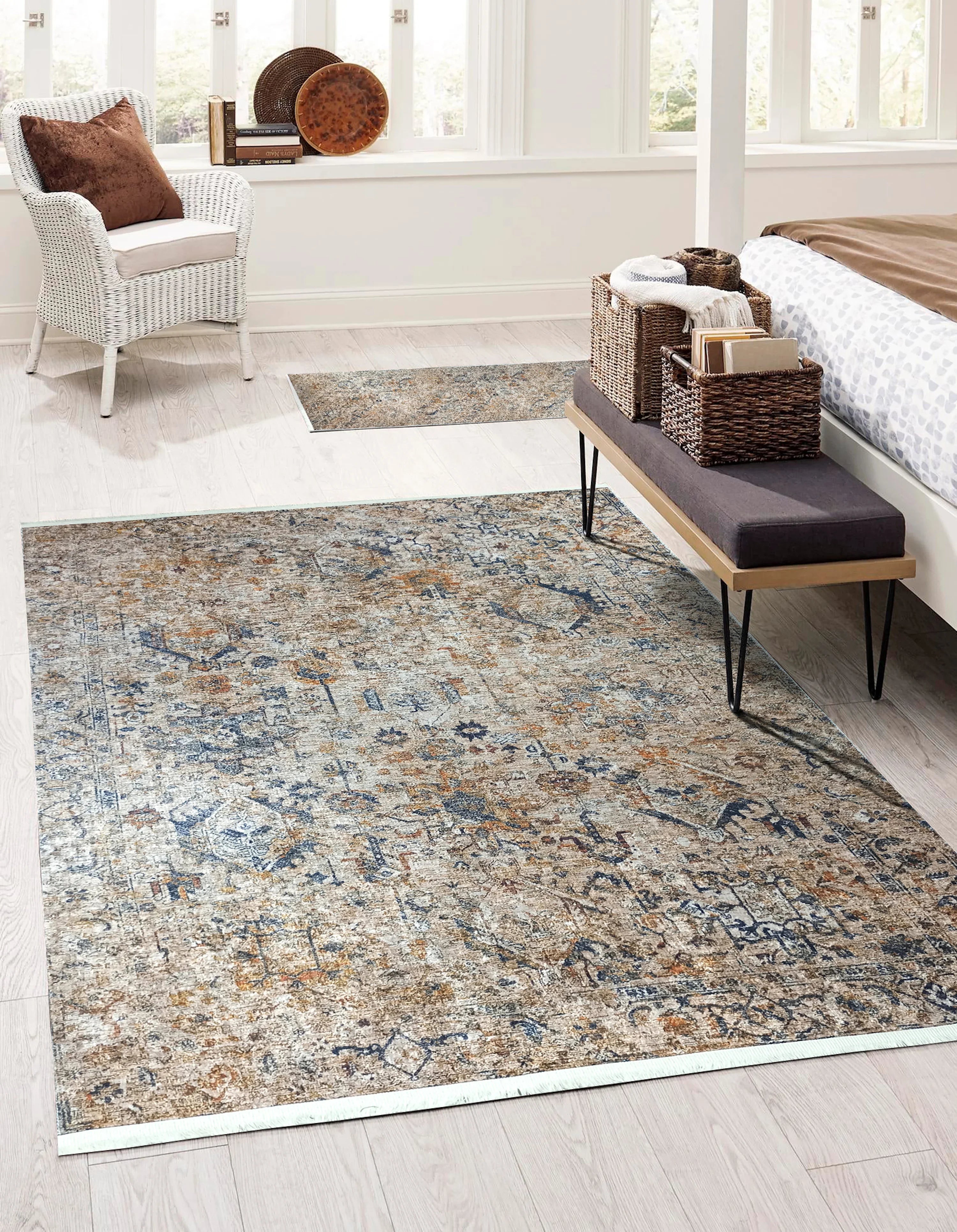 İran Kahverengi Bej Vintage Halı-Pera Halı