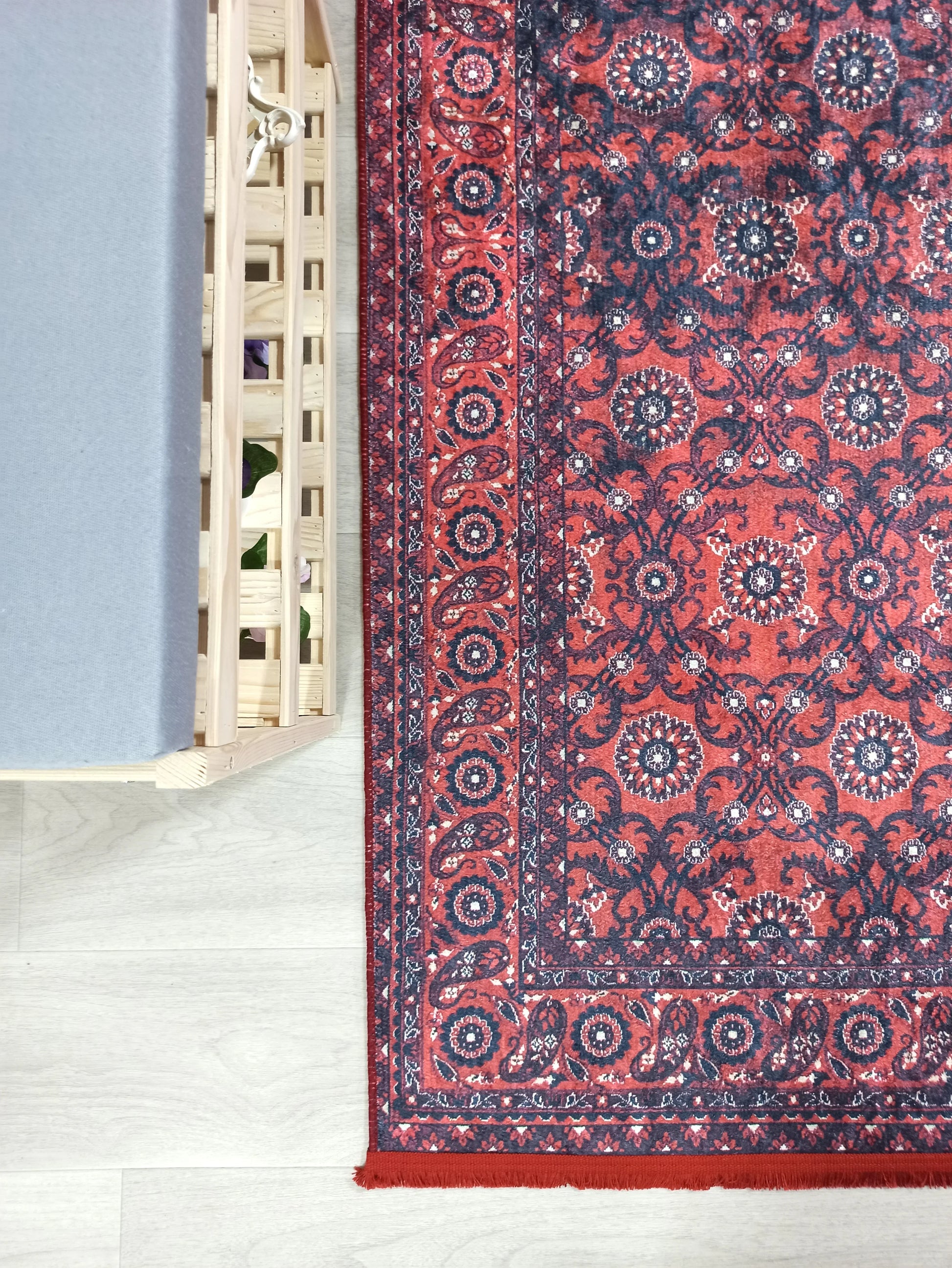 İran Kırmızı Uşak Vintage Tarzı Koridor Halısı