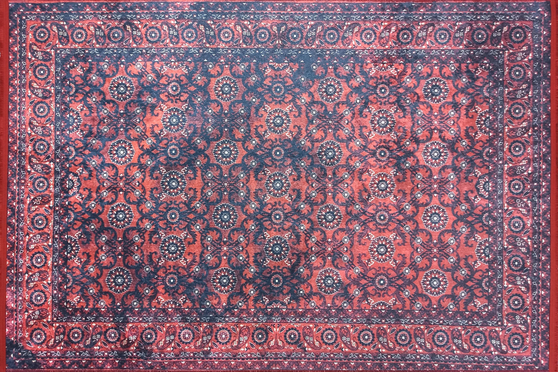 İran Kırmızı Uşak Vintage Tarzı Koridor Halısı