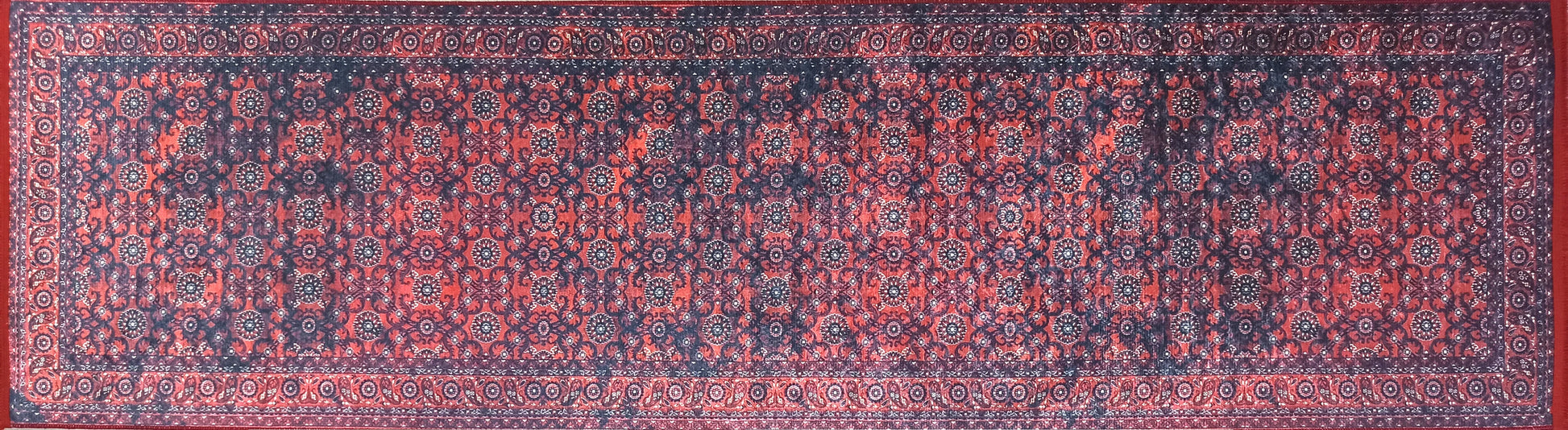 İran Kırmızı Uşak Vintage Tarzı Koridor Halısı