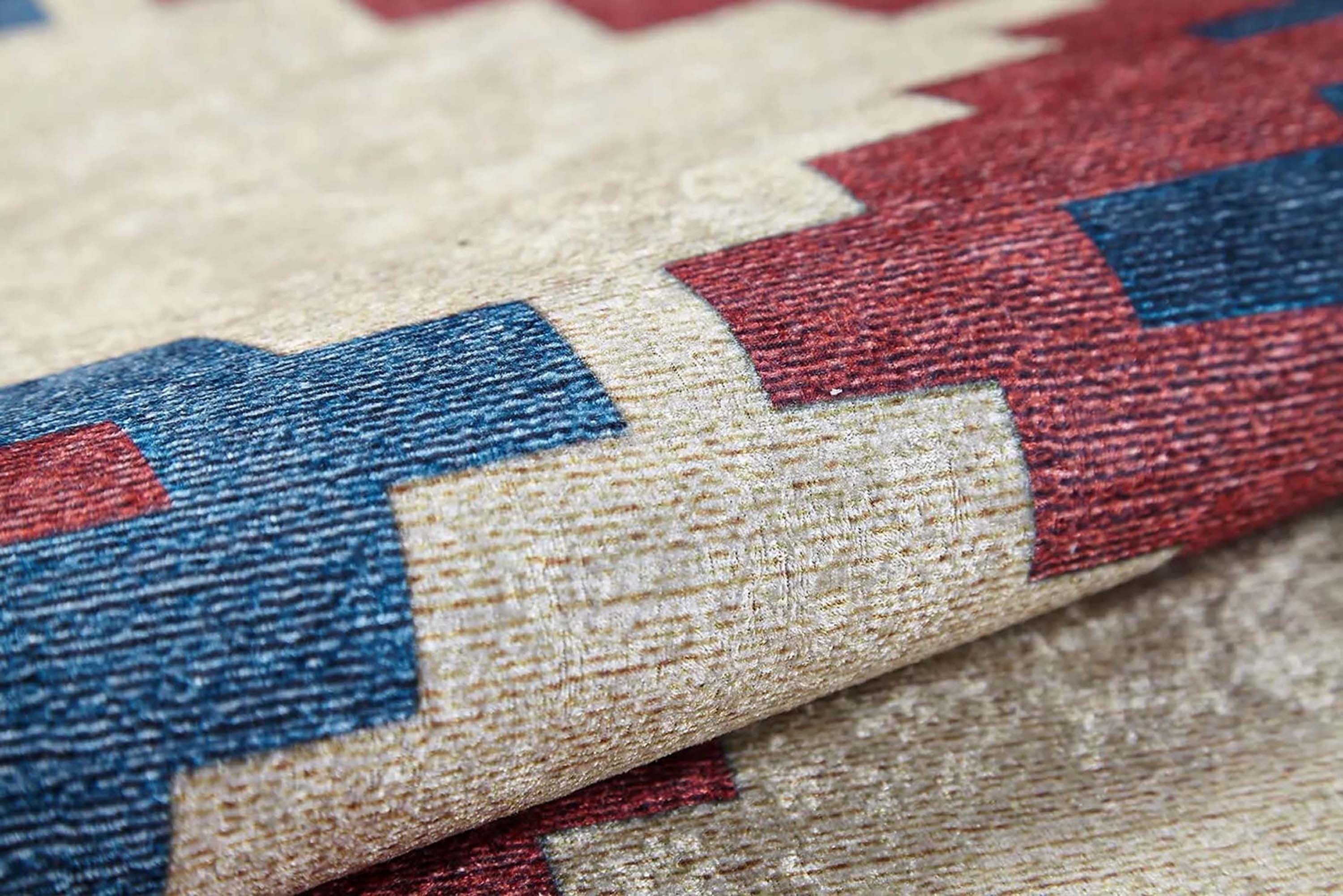 Bej Mavi Kilim Halı - Pera Halı
