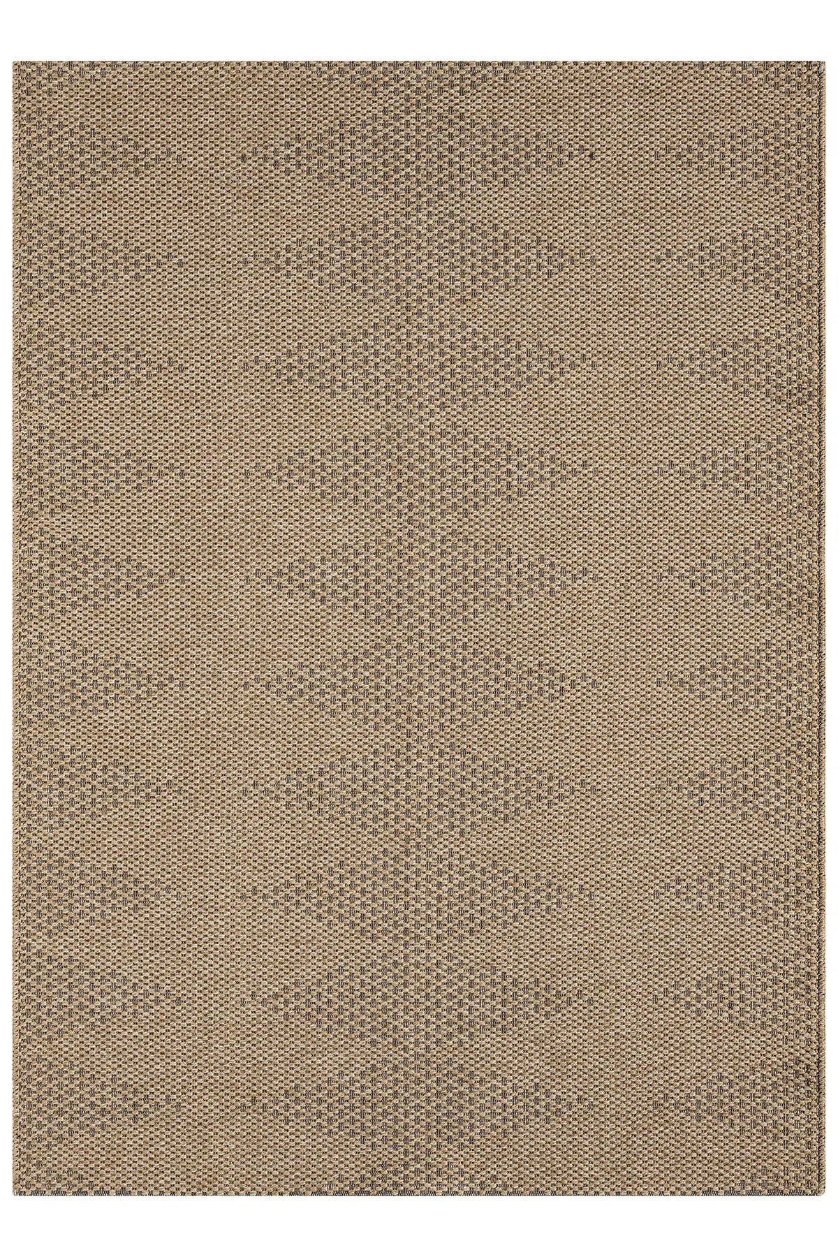 Kahve Bej Siyah Melanj Baklava Desenli Modern Halı-Pera Halı