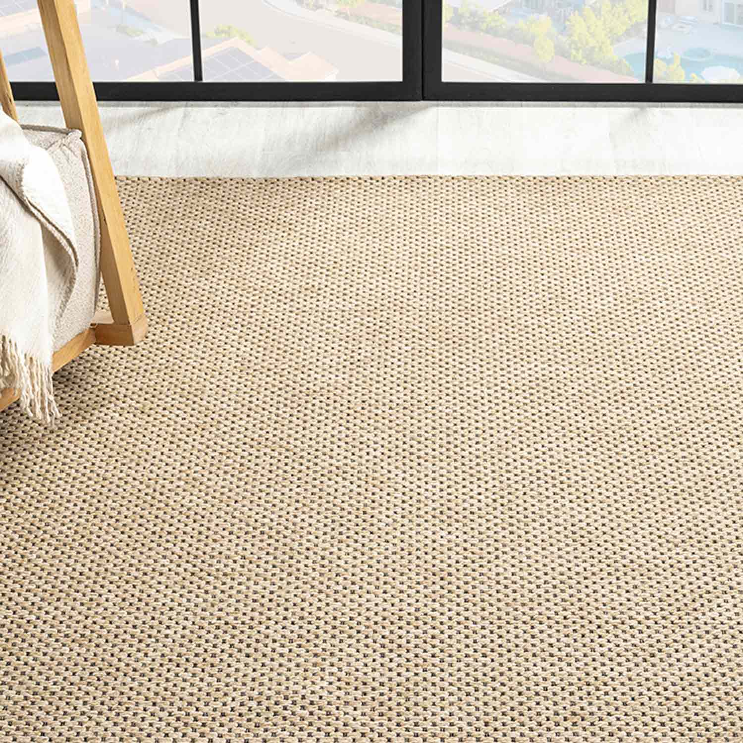 Kahve Bej Siyah Melanj Noktalı Modern Halı-Pera Halı