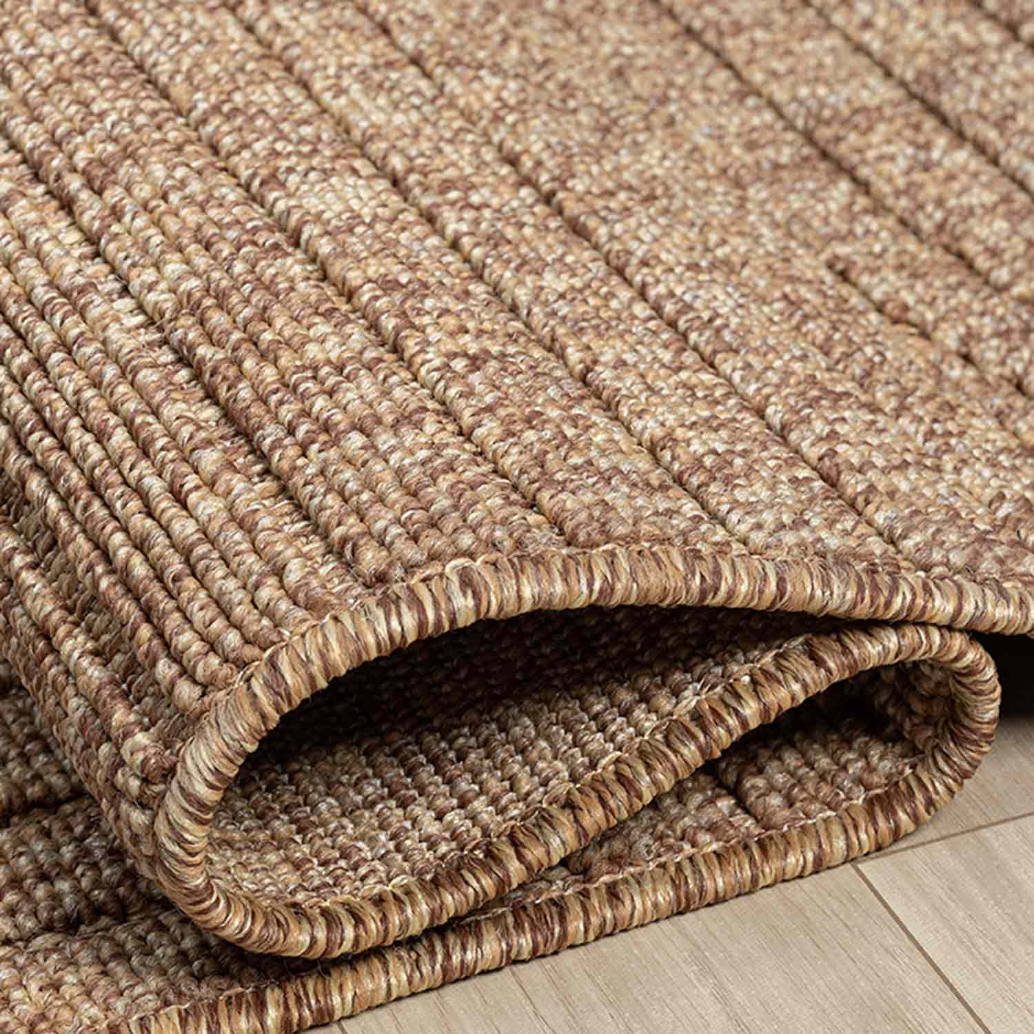 Kahverengi Geometrik Desenli Modern Halı-Pera Halı