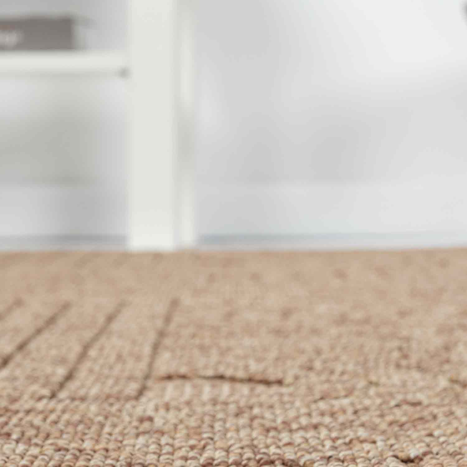 Kahverengi Geometrik Desenli Modern Halı-Pera Halı