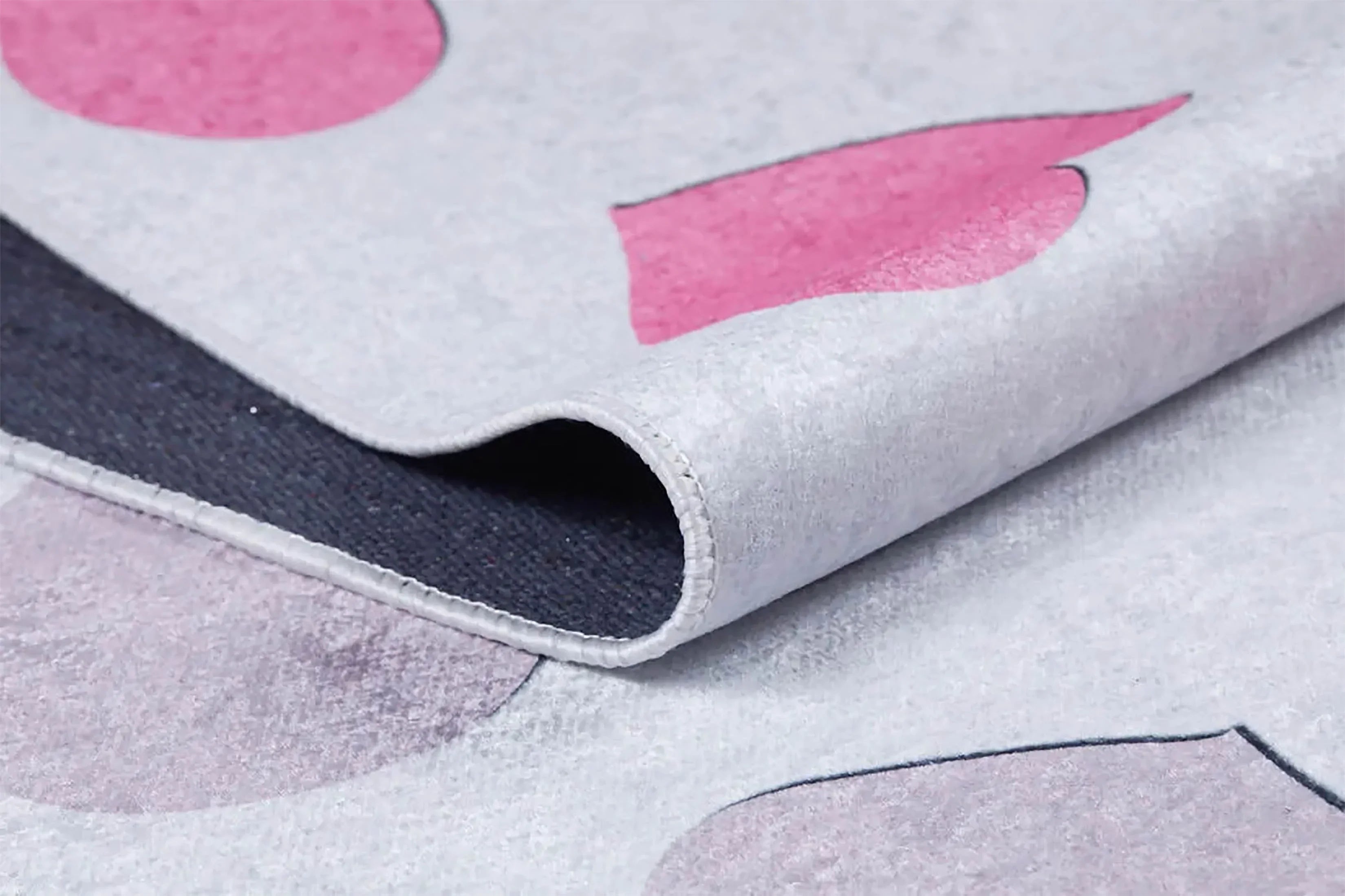 Kalp Desenli Pembe Çocuk Halısı-Pera Halı