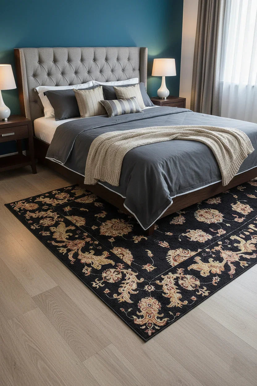 Karabağ Azerbaycan Siyah Halı-Pera Halı