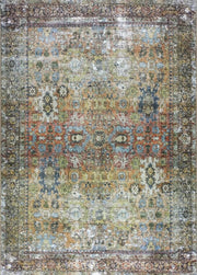 Grauer Vintage-Teppich mit geometrischem Muster