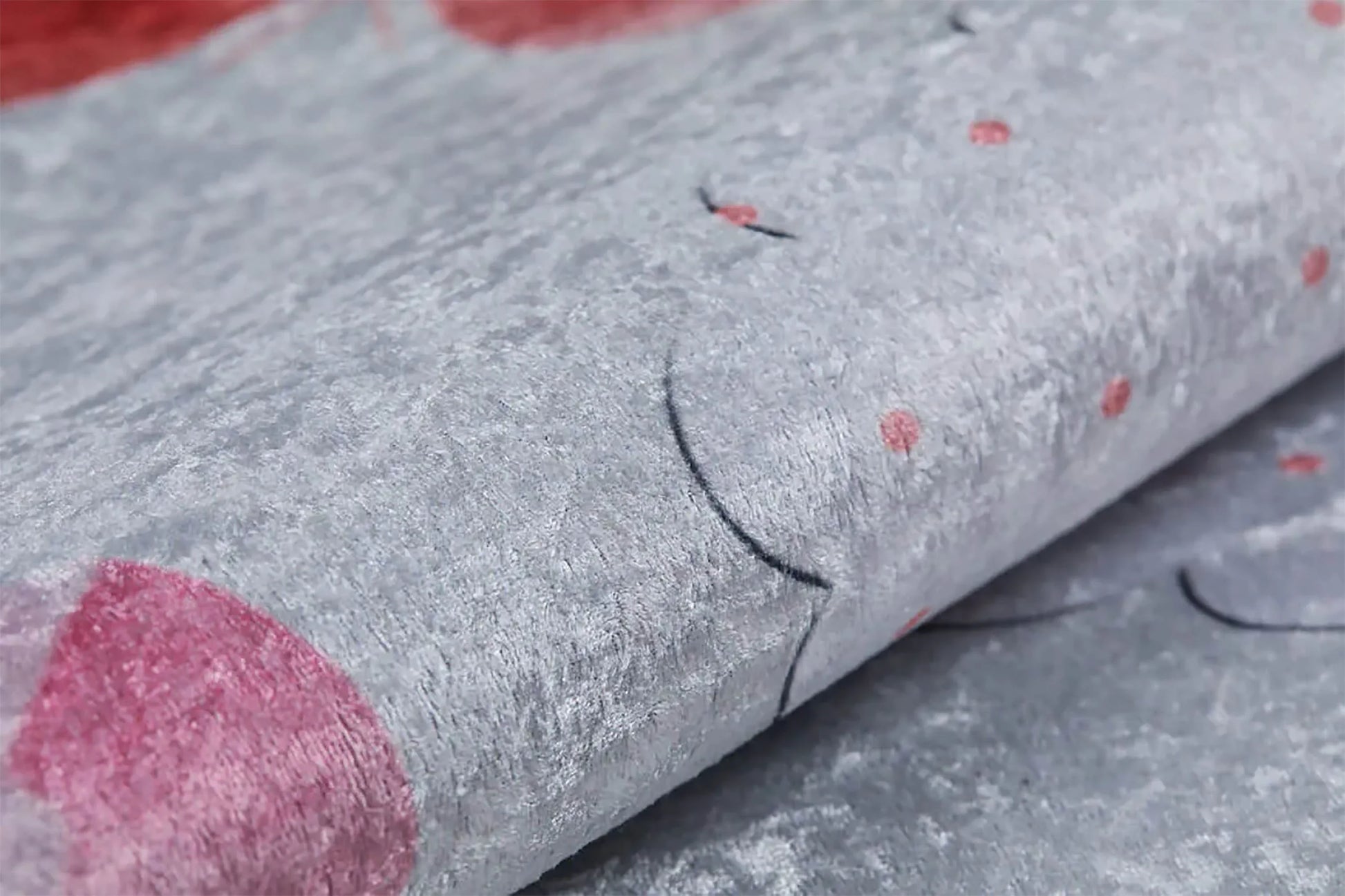 Kelebekli Pembe Gri Çocuk Odası Halısı-Pera Halı