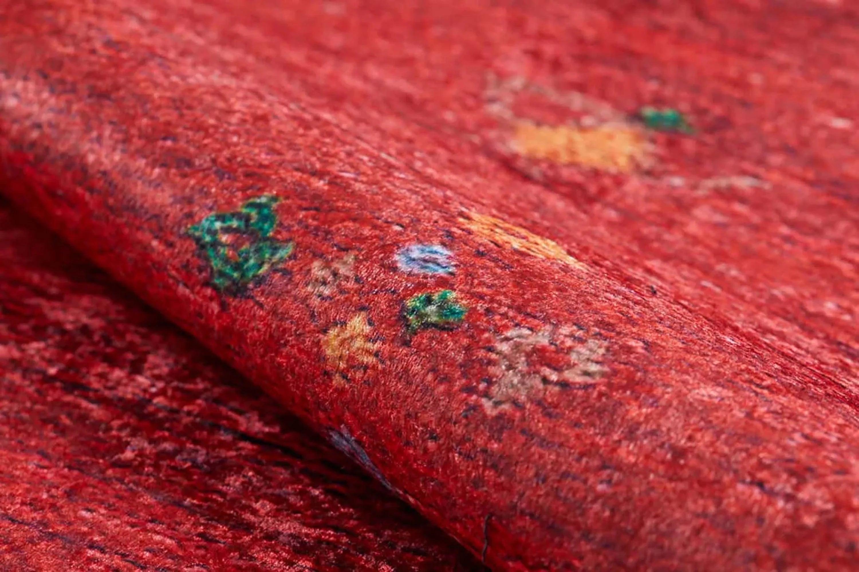 Kiremit Kırmızı Geometrik Desenli Uşak Kilim Halı-Pera Halı