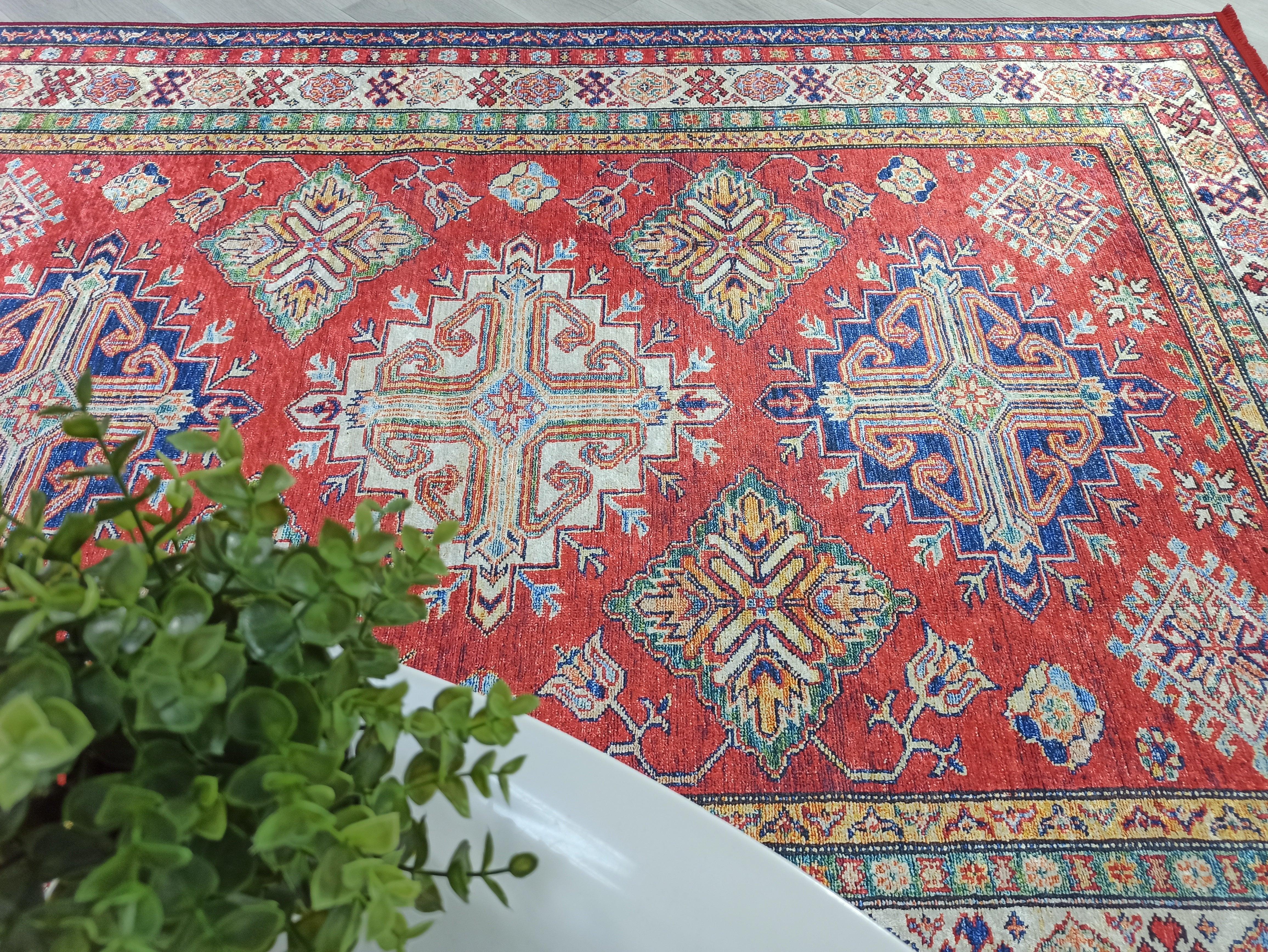 Kırmızı Bej Anadolu Kilim Halı-Pera Halı