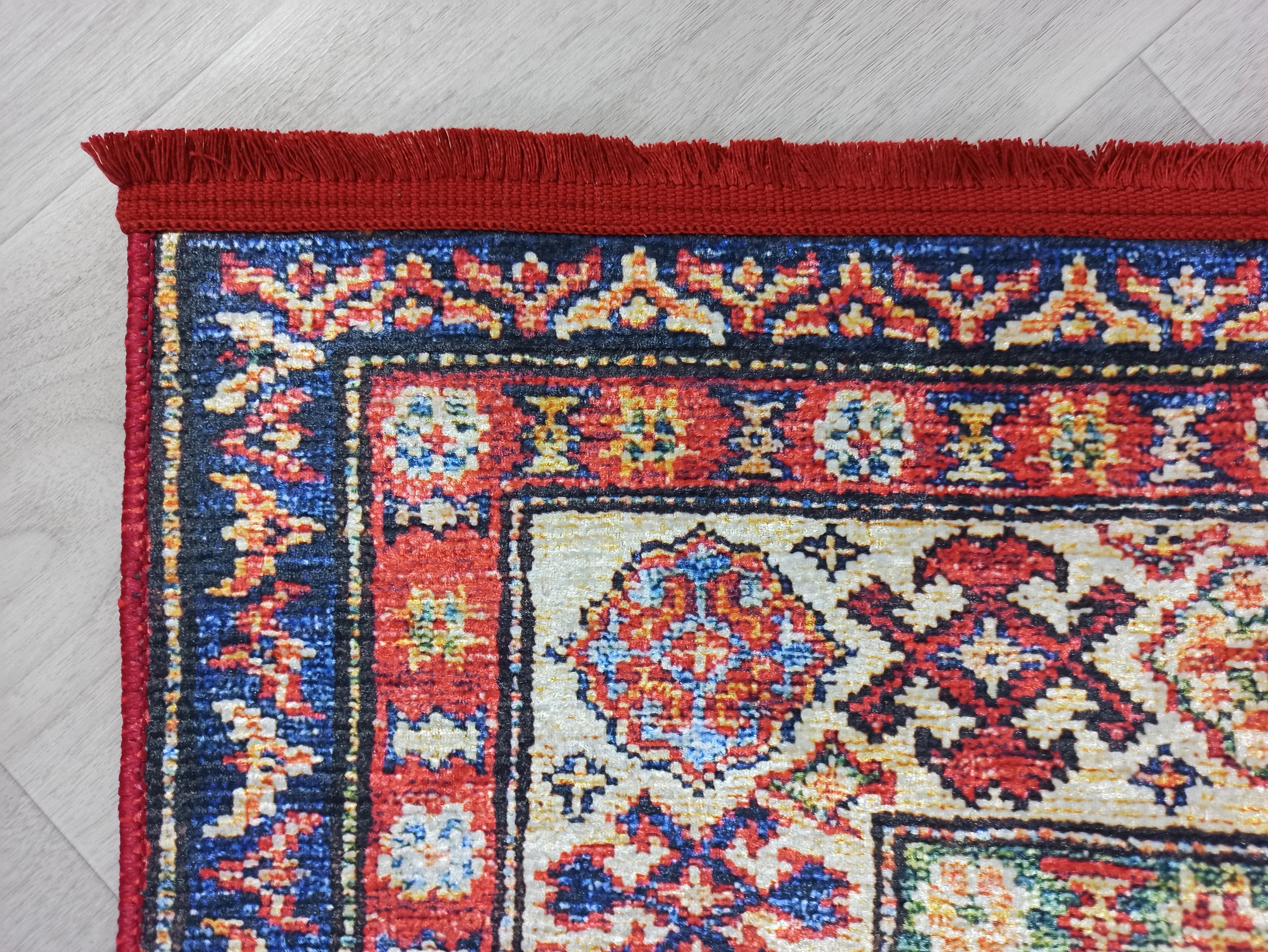 Kırmızı Bej Anadolu Kilim Halı-Pera Halı