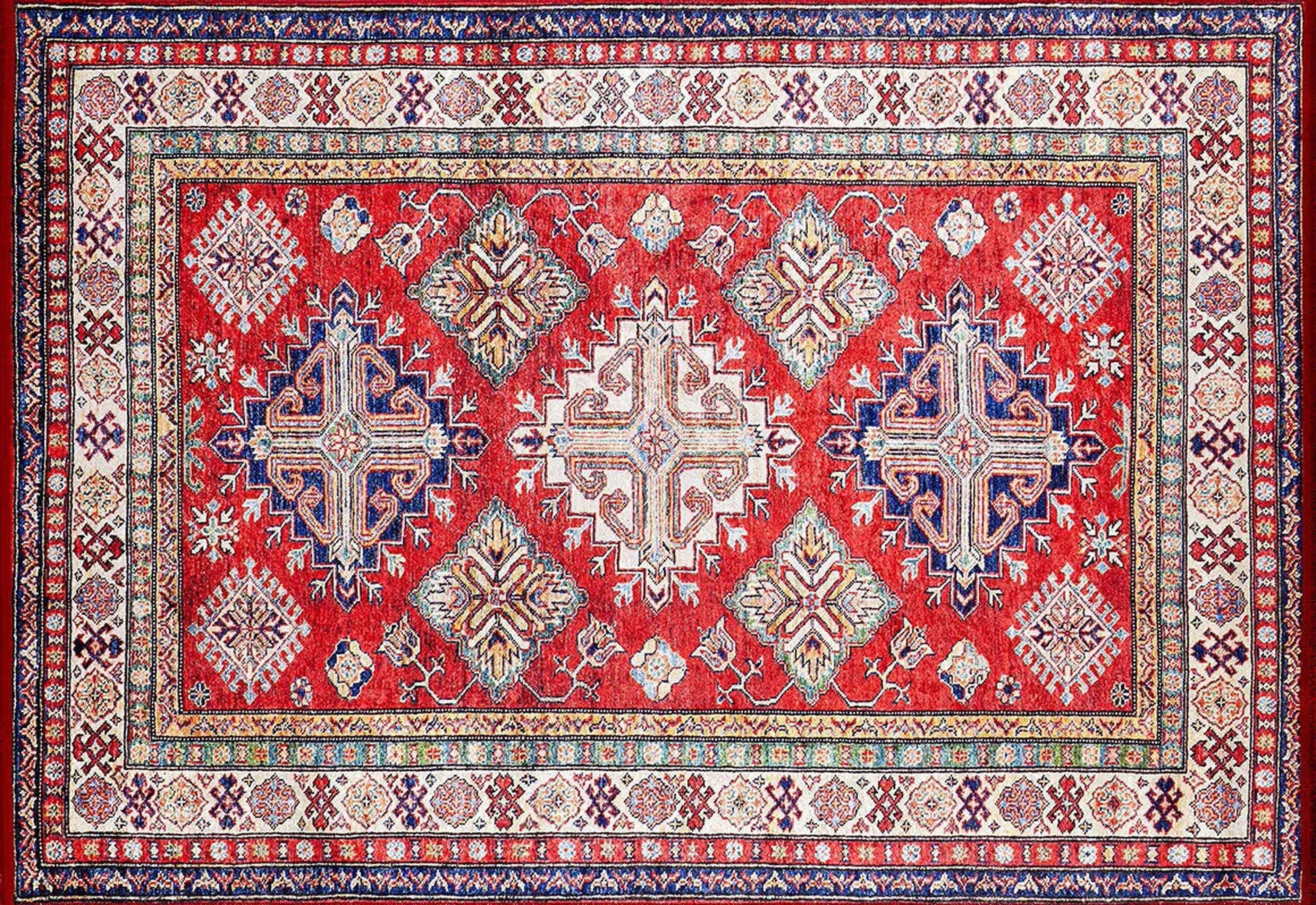 Kırmızı Bej Anadolu Kilim Halı-Pera Halı