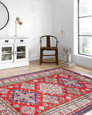 Kırmızı Bej Anadolu Kilim Halı-Pera Halı