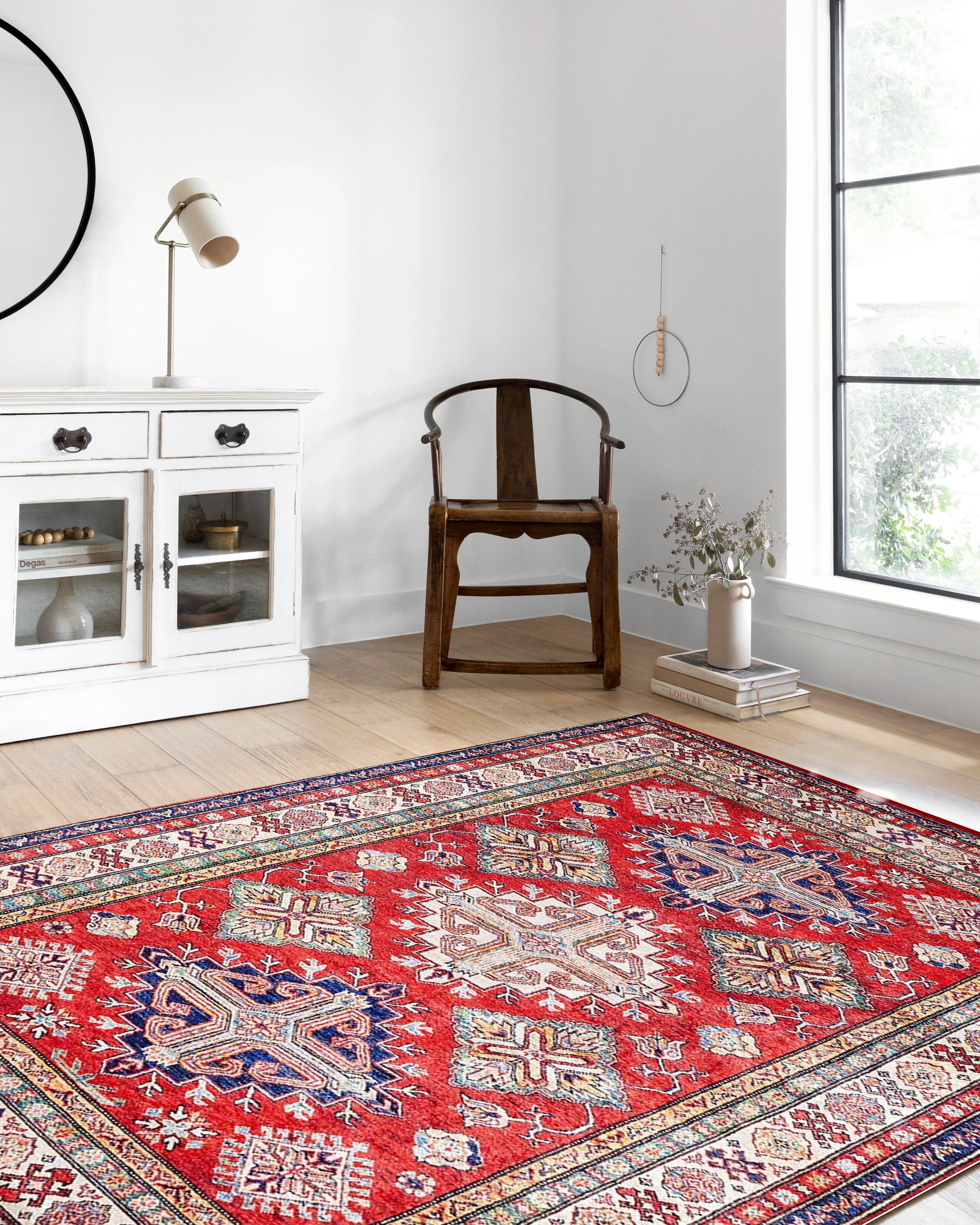 Kırmızı Bej Anadolu Kilim Halı-Pera Halı