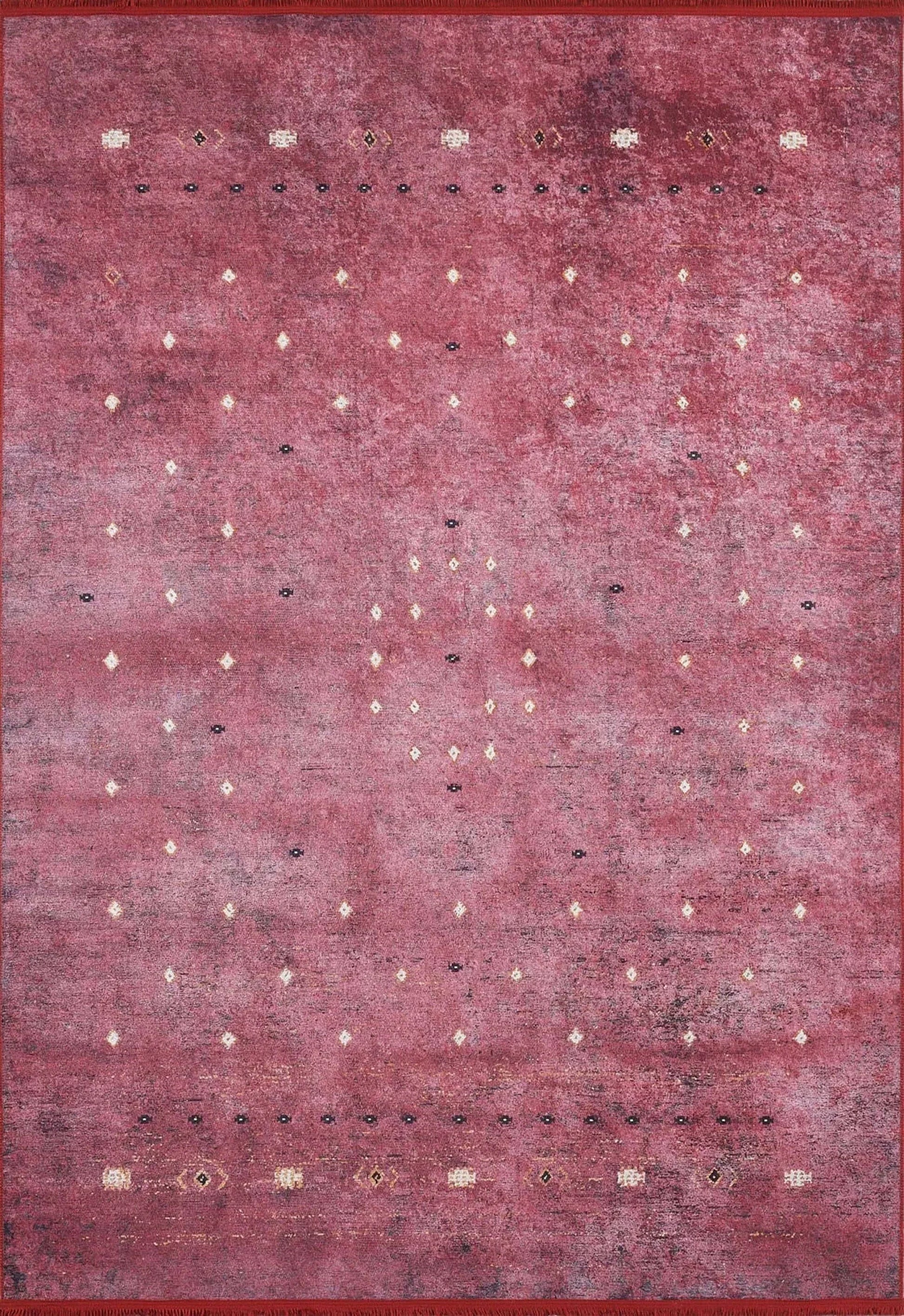 Kırmızı Kahverengi Uşak Desenli Kilim Halı-Pera Halı