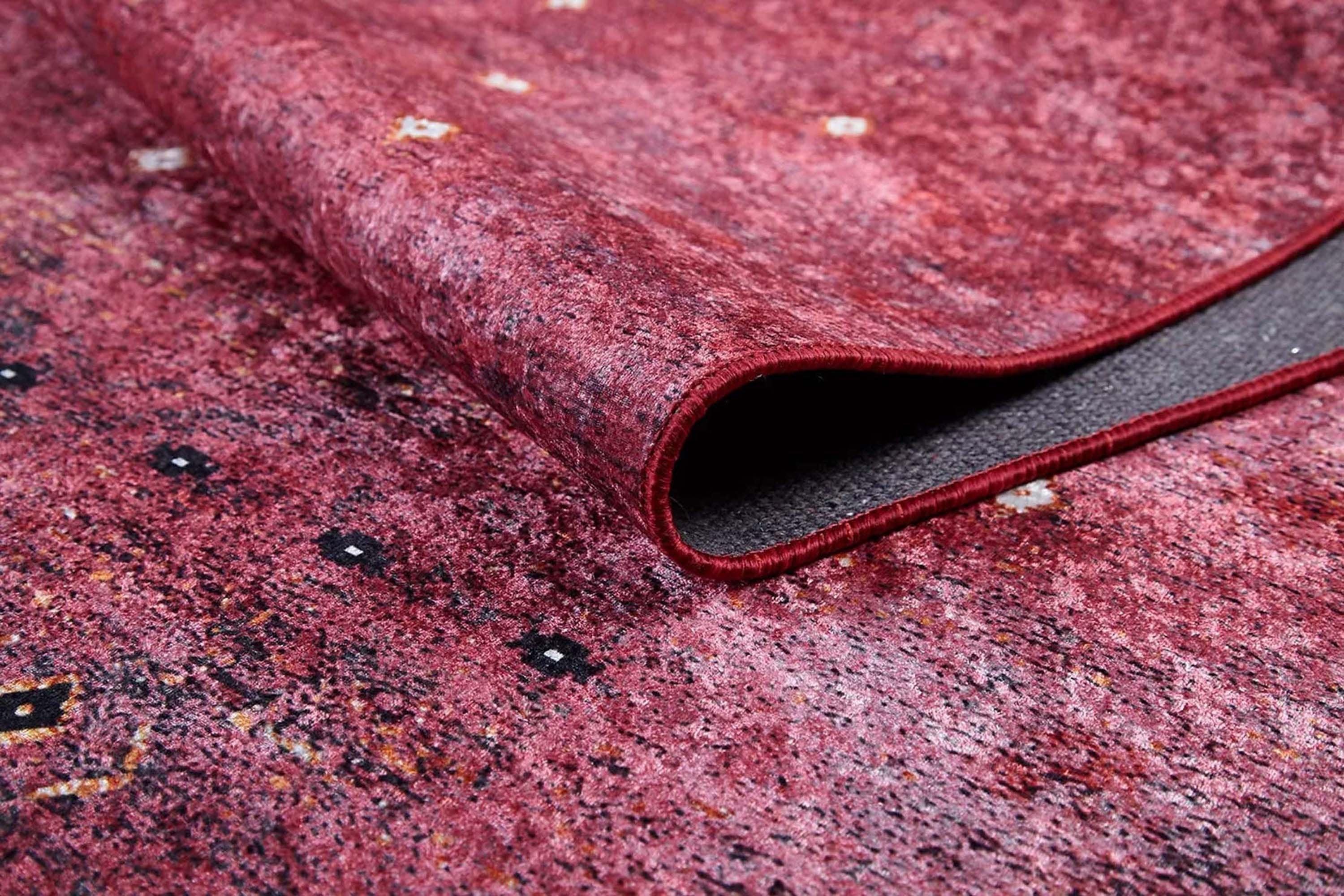 Kırmızı Kahverengi Uşak Desenli Kilim Halı-Pera Halı