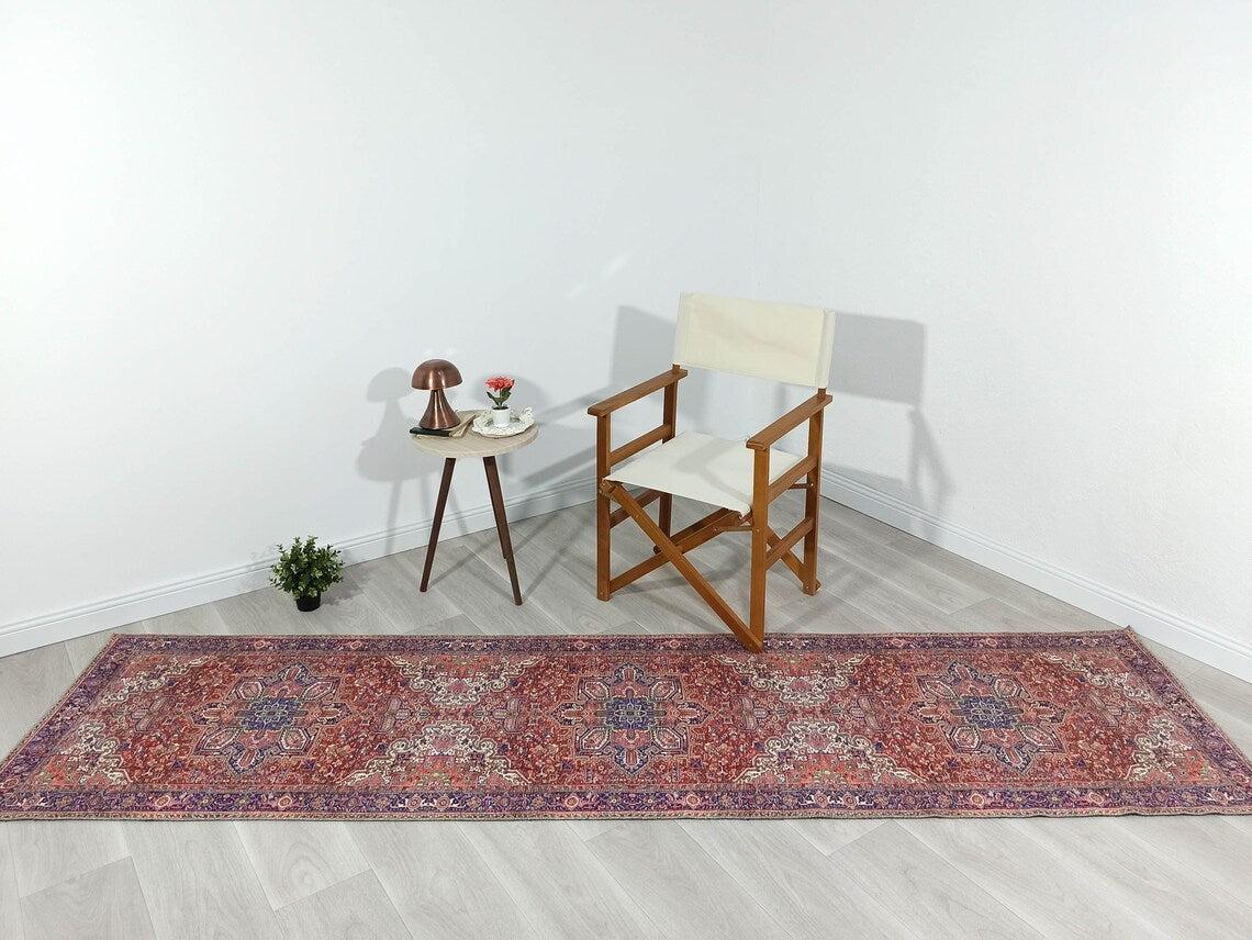 Kırmızı, Kiremit ve Bordo Tonlu Vintage Halı