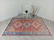 Kırmızı Mavi Vintage Otantik Halı-Pera Halı