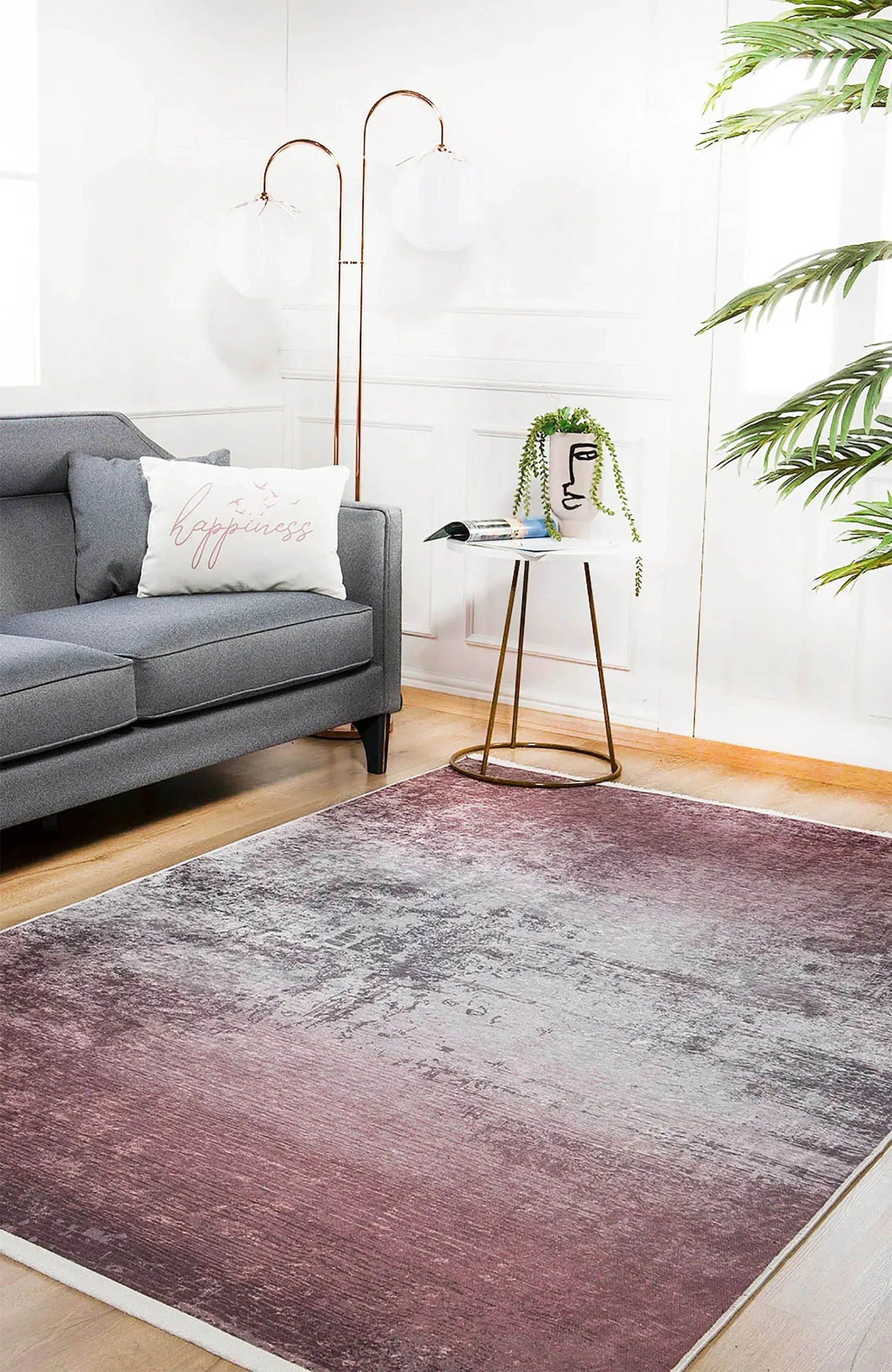 Kırmızı Pembe Modern Halı-Pera Halı