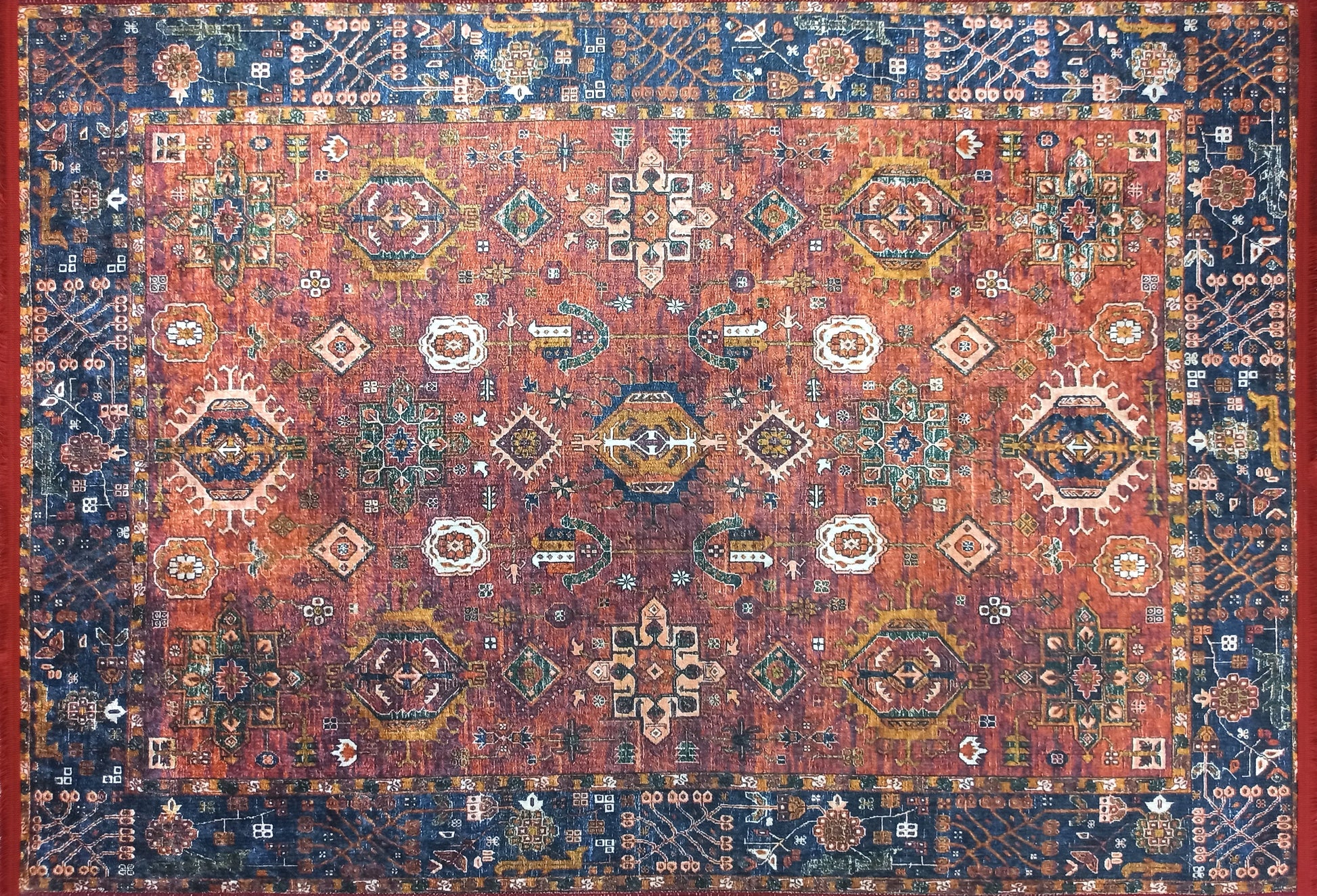 Kırmızı Uşak Vintage Antik Halı-Pera Halı