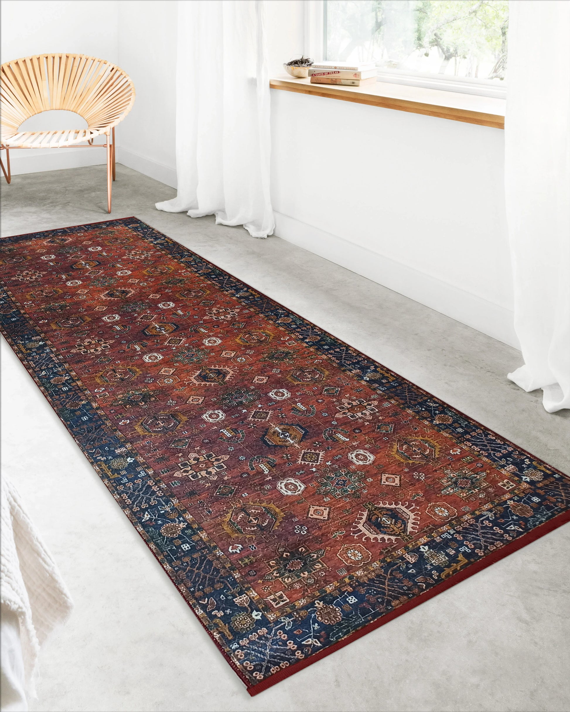 Kırmızı Uşak Vintage Antik Halı-Pera Halı