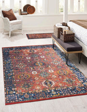 Kırmızı Uşak Vintage Antik Halı-Pera Halı