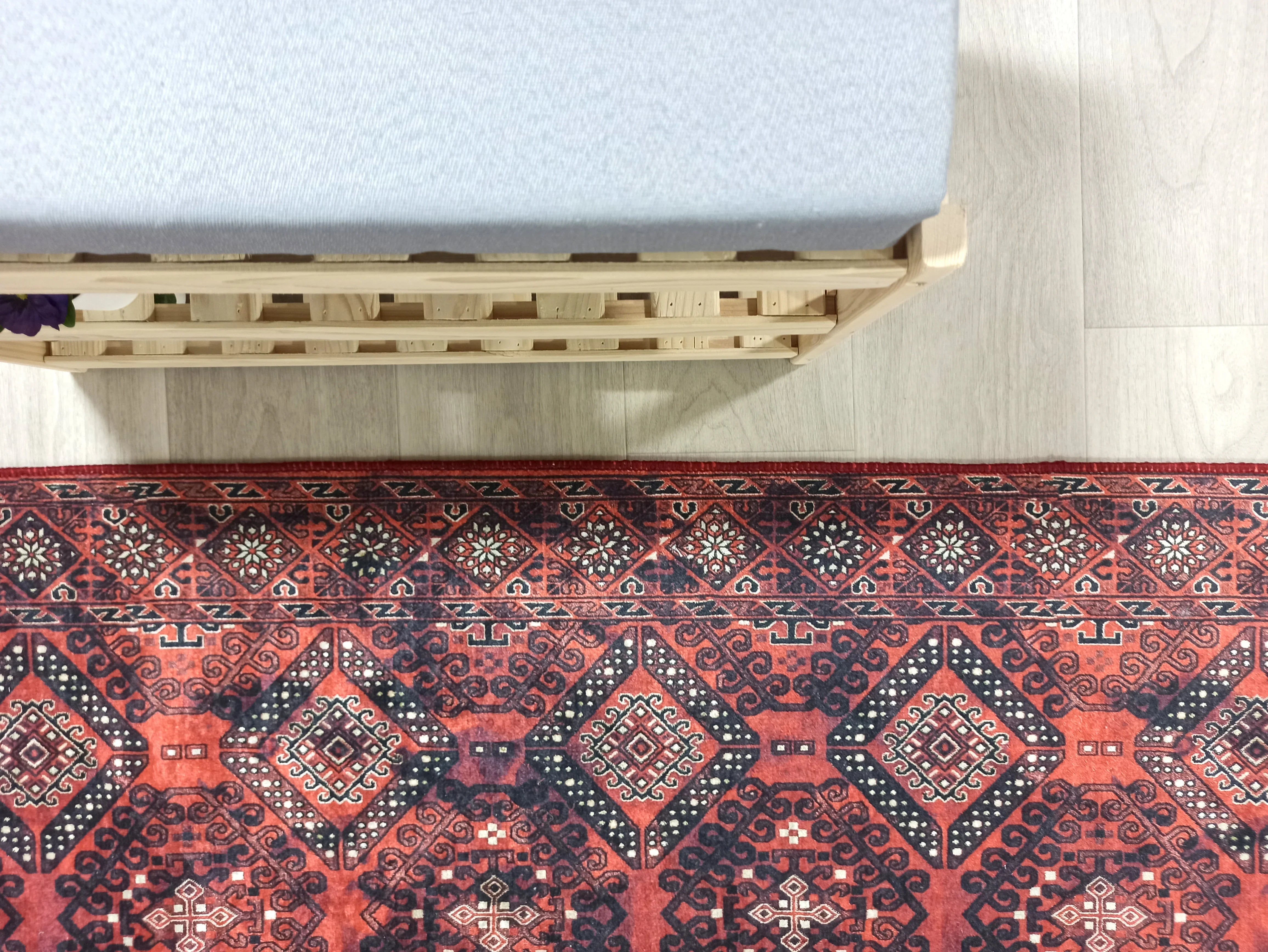 Kırmızı Uşak Vintage Tarzı Koridor Halısı