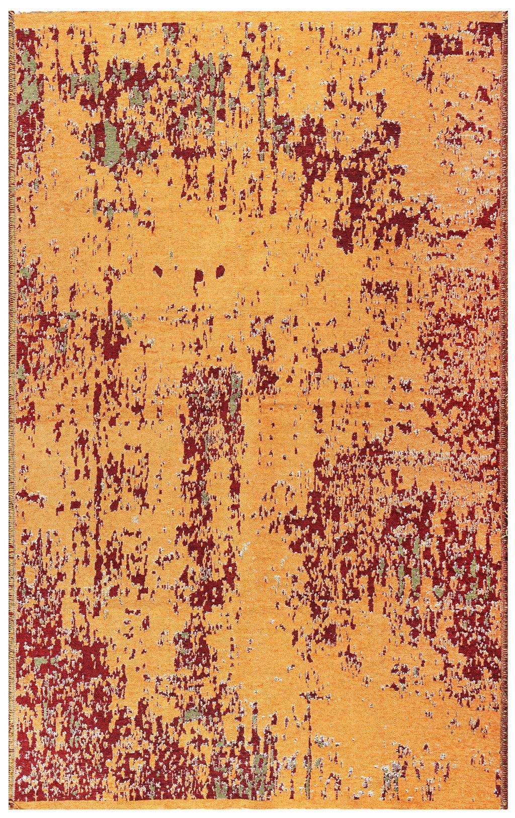 Kırmızı Yeşil Çift Taraflı Modern Yıkanabilir Antibakteriyel Halı-Pera Halı