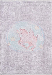 Kız Çocuk Odası Unicorn Desenli Halı-Pera Halı