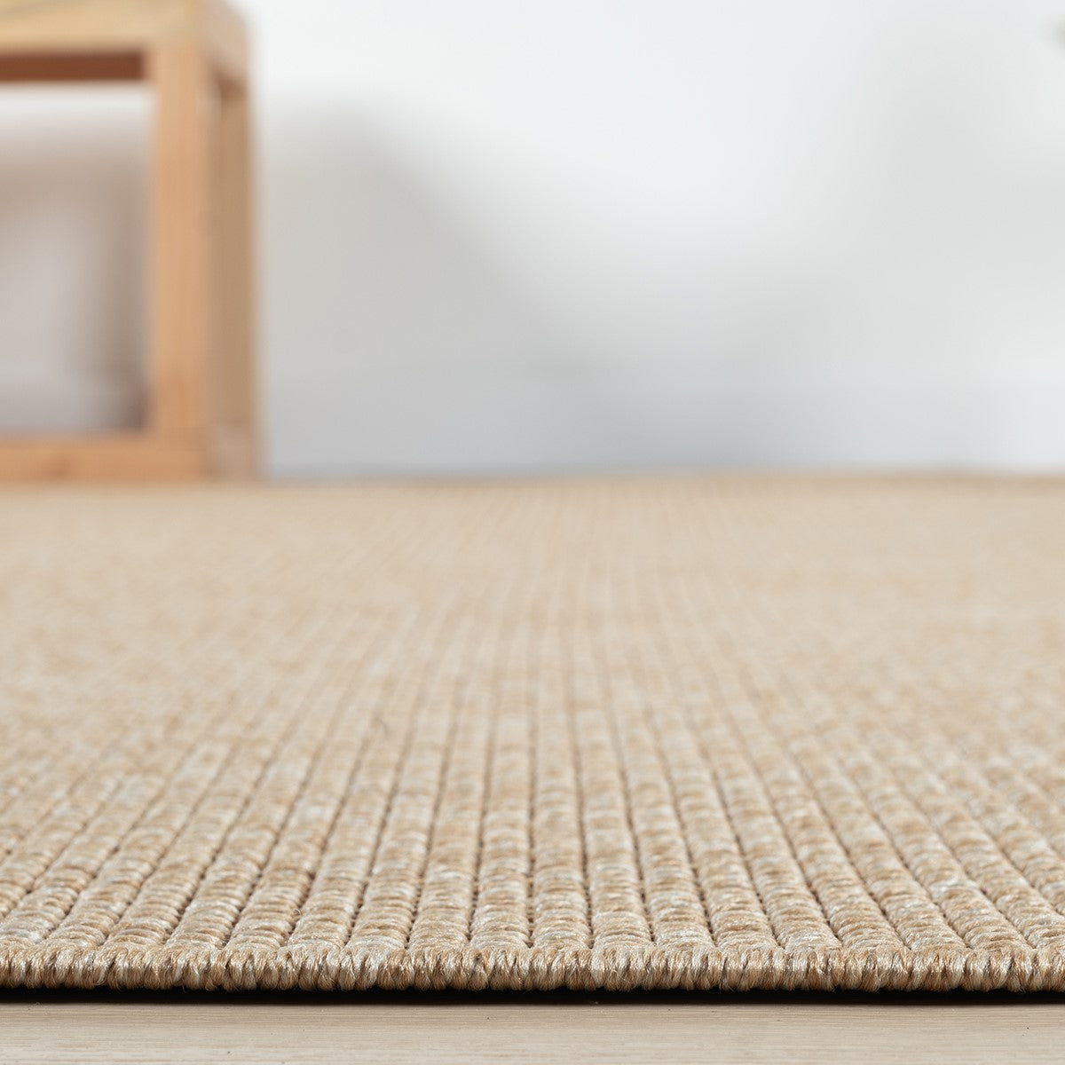 Koyu Bej Jüt Hasır Görünümlü Modern Halı-Pera Halı