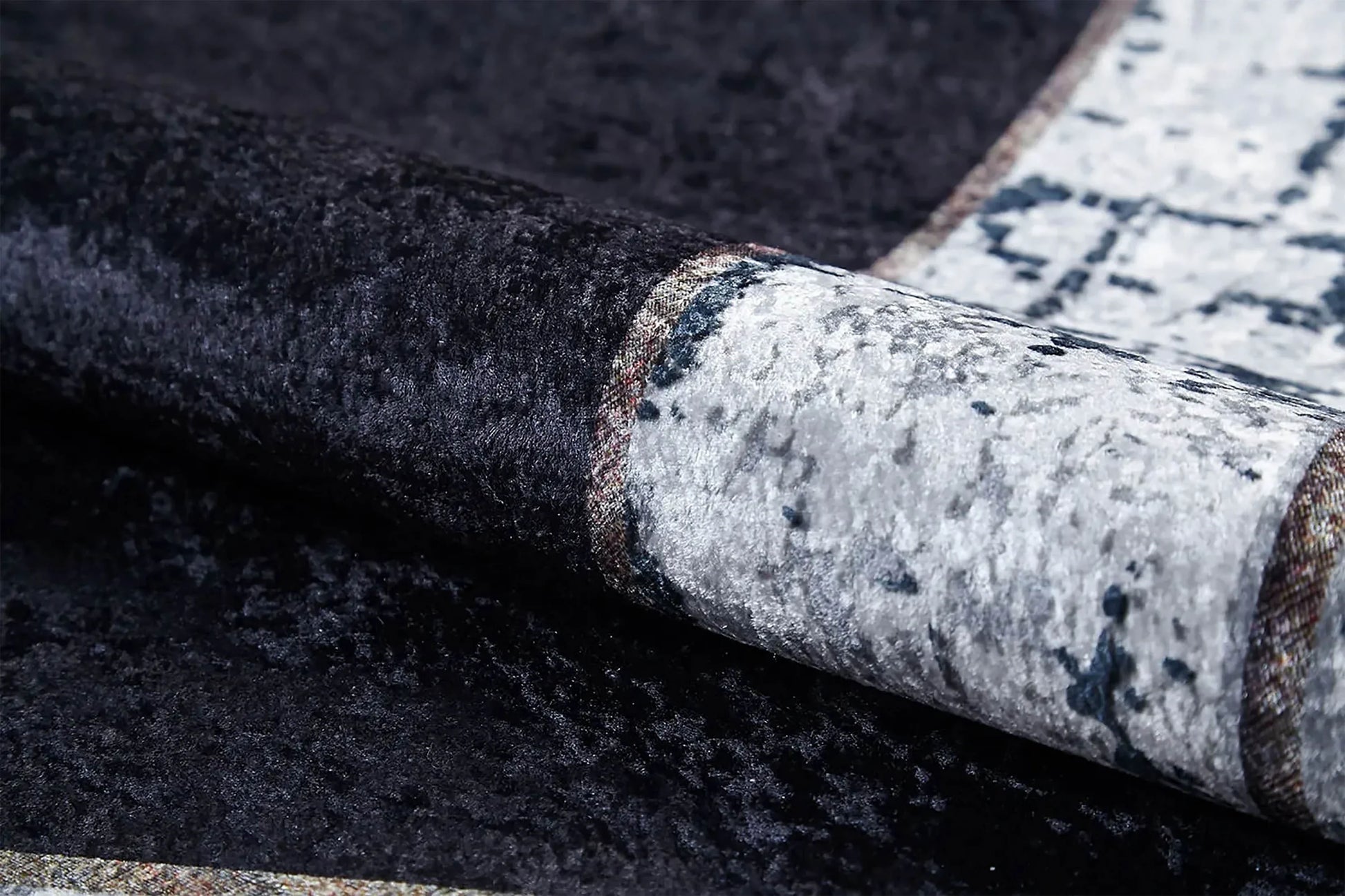 Koyu Füme Modern Çerçeveli Halı-Pera Halı