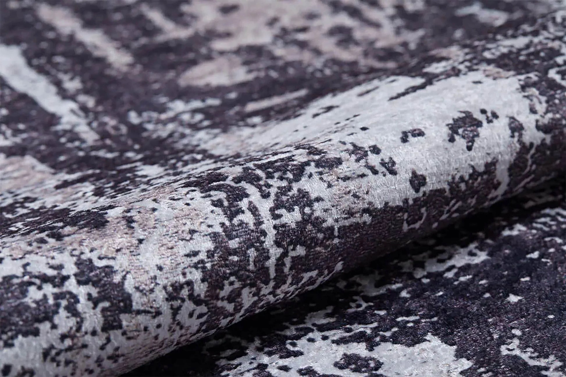 Koyu Füme ve Gri Modern Soyut Sanat Halısı-Pera Halı