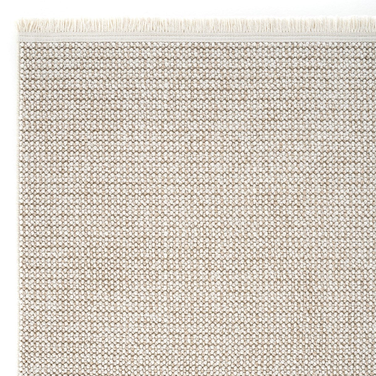 Krem Bej Bukle Dokulu Düz Renk Modern Halı-Pera Halı