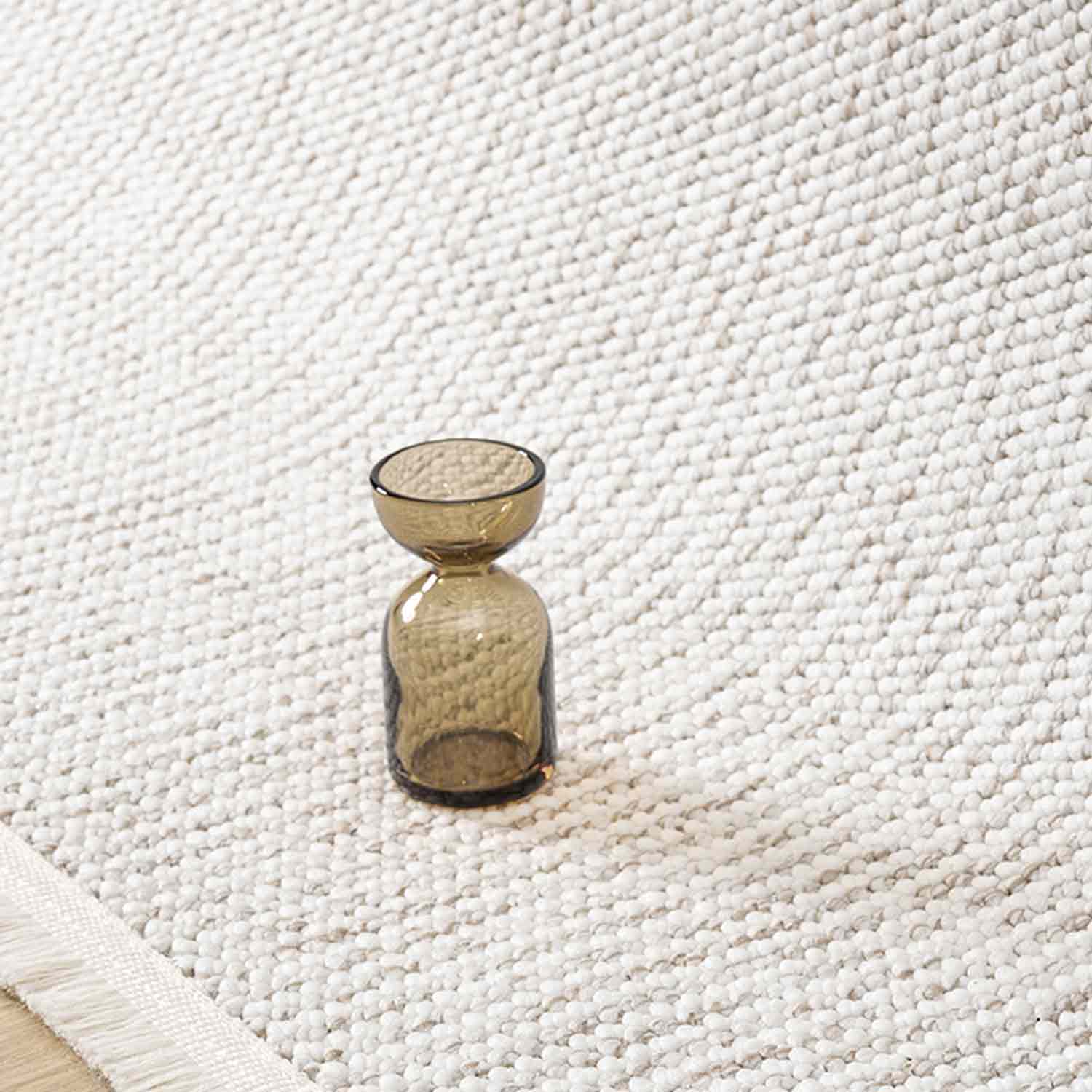 Krem Bej Düz Renk Kalın Dokulu Modern Halı-Pera Halı