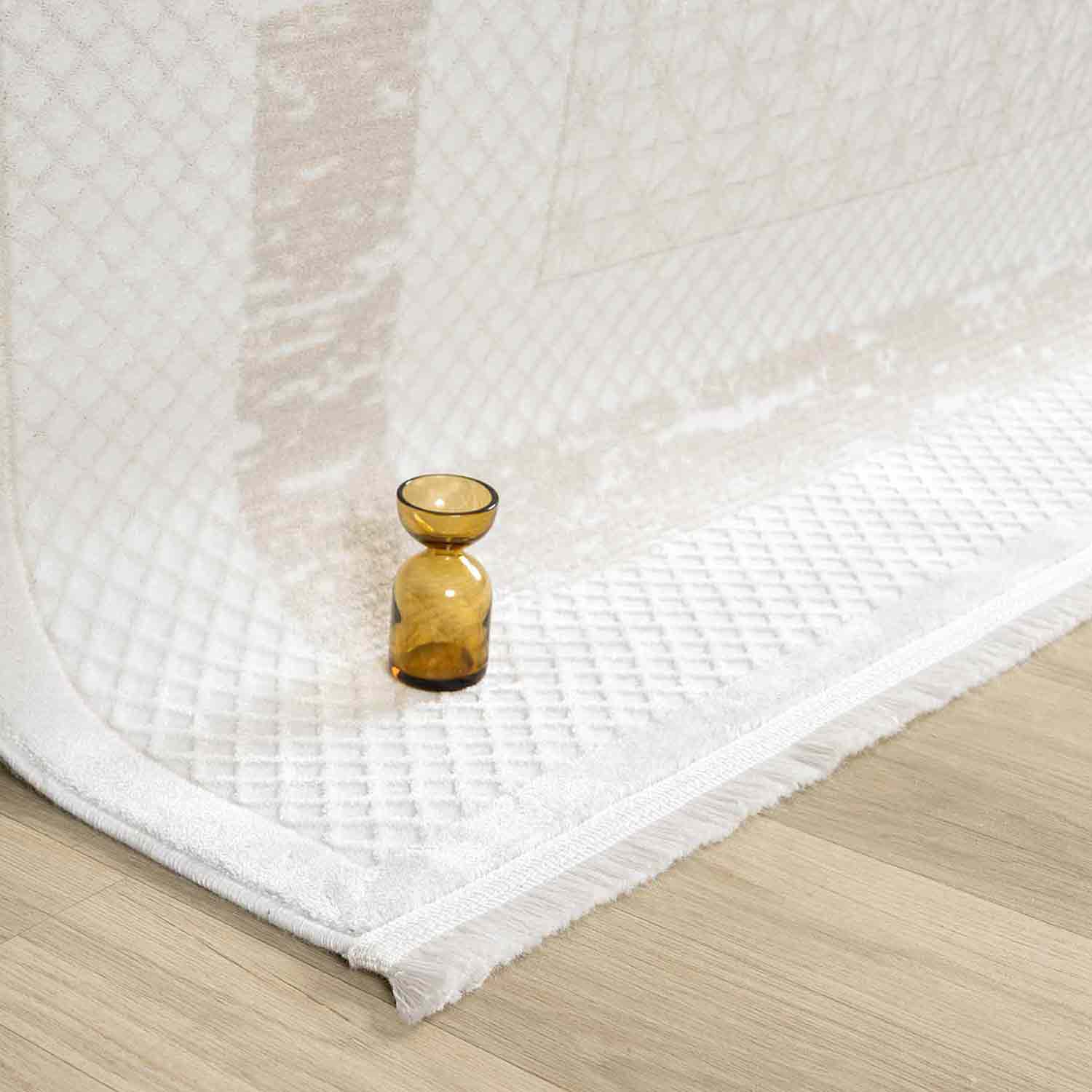 Krem Bej Geometrik Desenli Modern Halı-Pera Halı